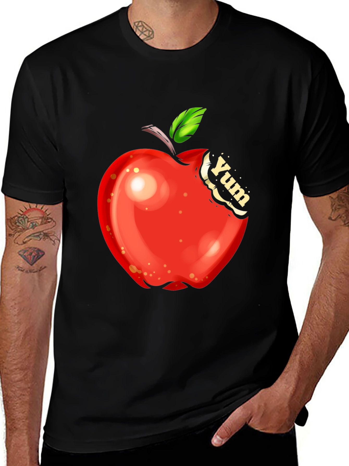 Variant 18 of Yum Apple Graphic Tee - Bite into Style!