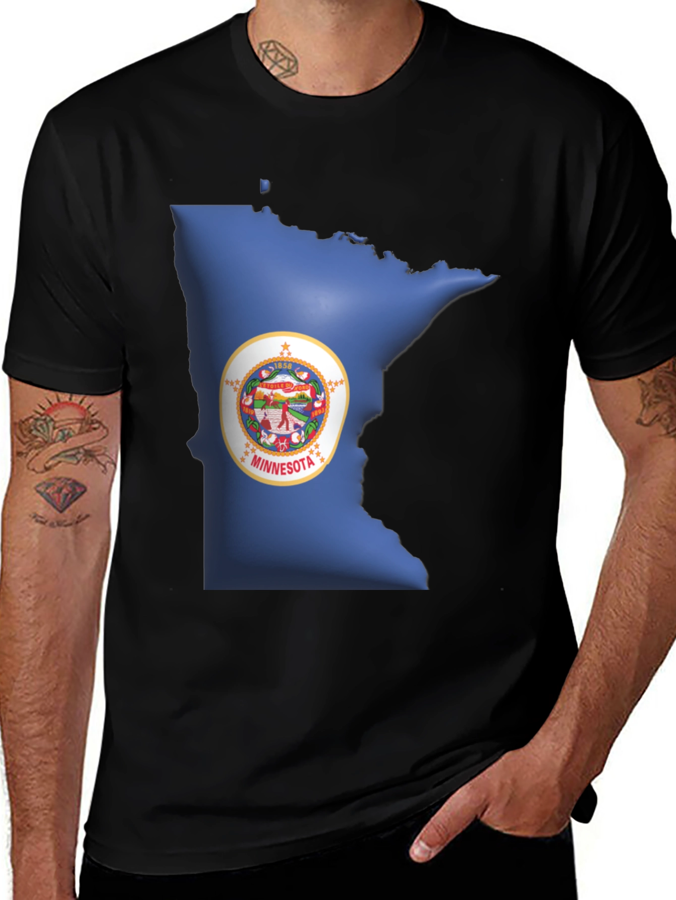 Minnesota State Pride Black T-Shirt