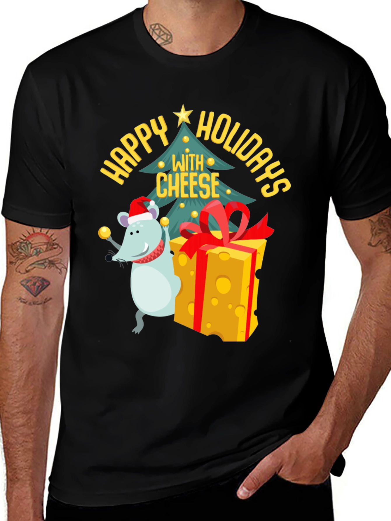 Variant 13 of Happy Holidays with Cheese T-Shirt