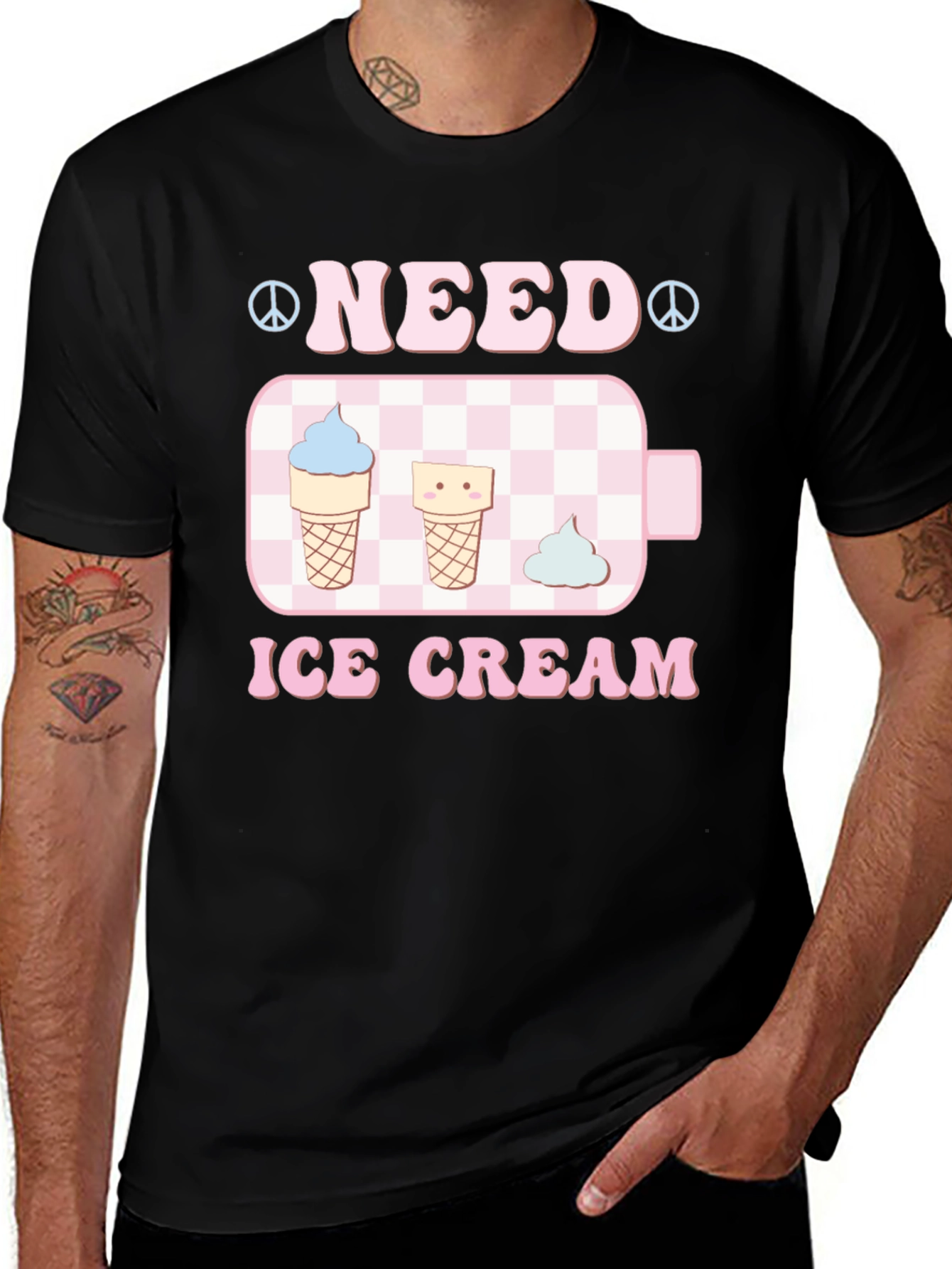 Variant 27 of Need Ice Cream Funny Graphic T-Shirt