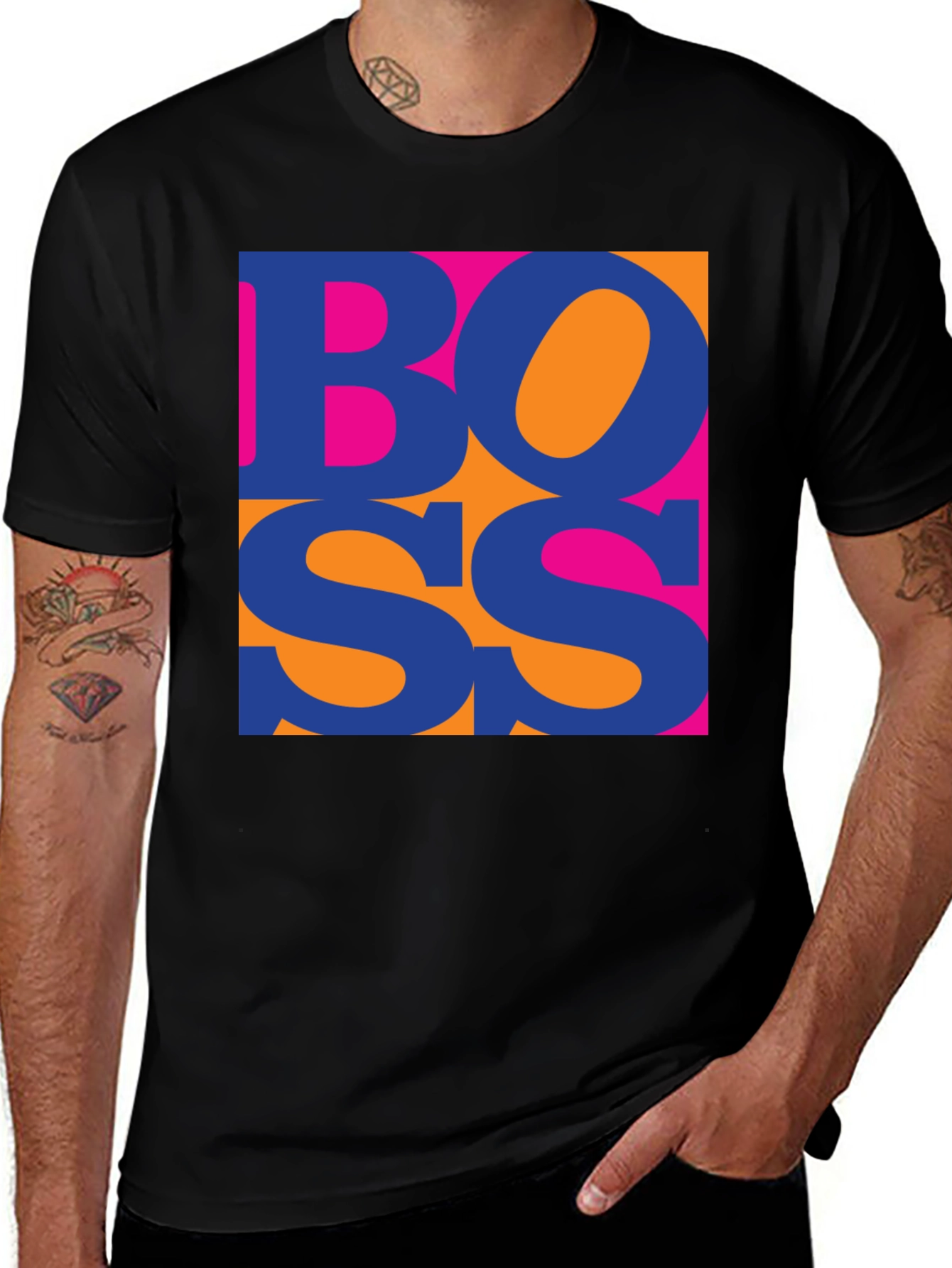 Variant 13 of Bold BOSS Graphic T-Shirt - Modern Statement Tee