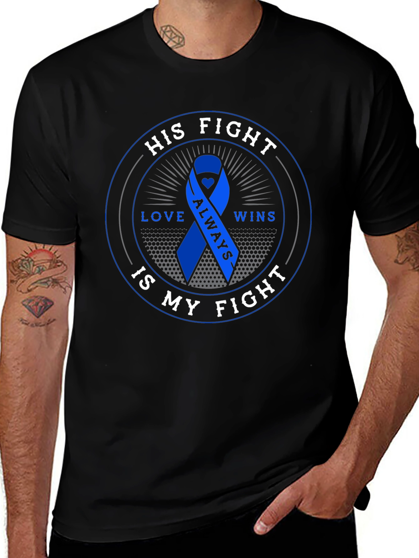 Variant 5 of His Fight is My Fight Awareness T-Shirt