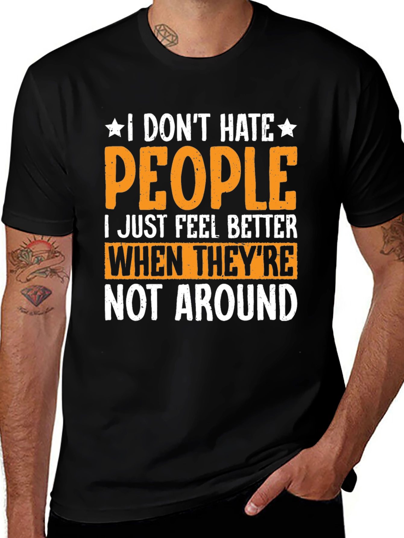 Variant 8 of I Don't Hate People Graphic Tee