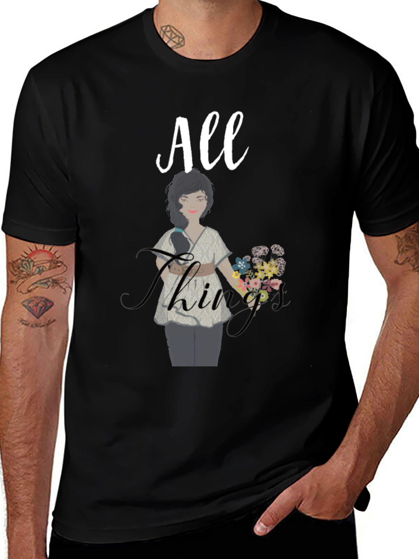 All Things Floral Graphic T-Shirt