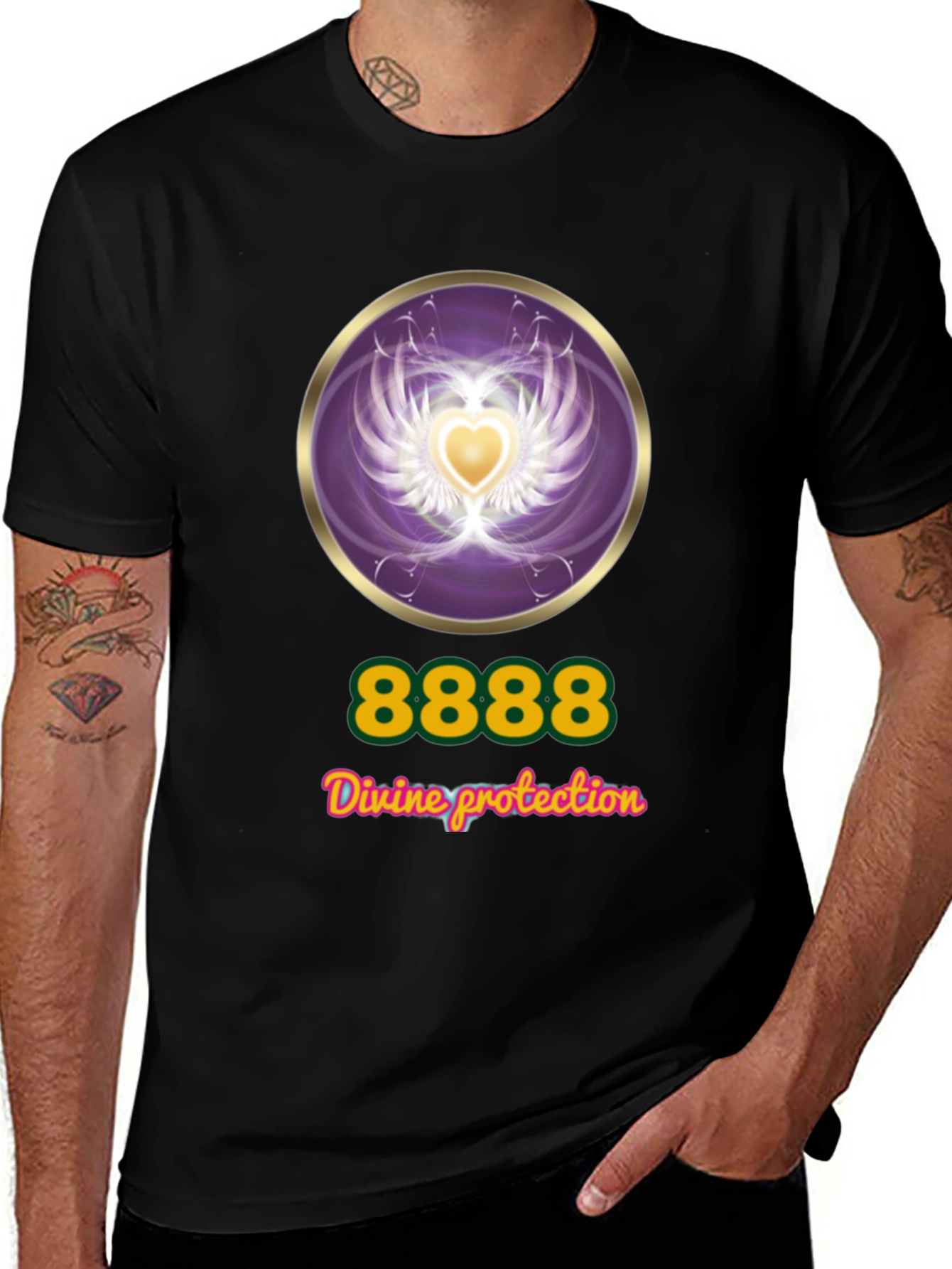 Variant 25 of Divine Protection T-Shirt - Angel Number 8888