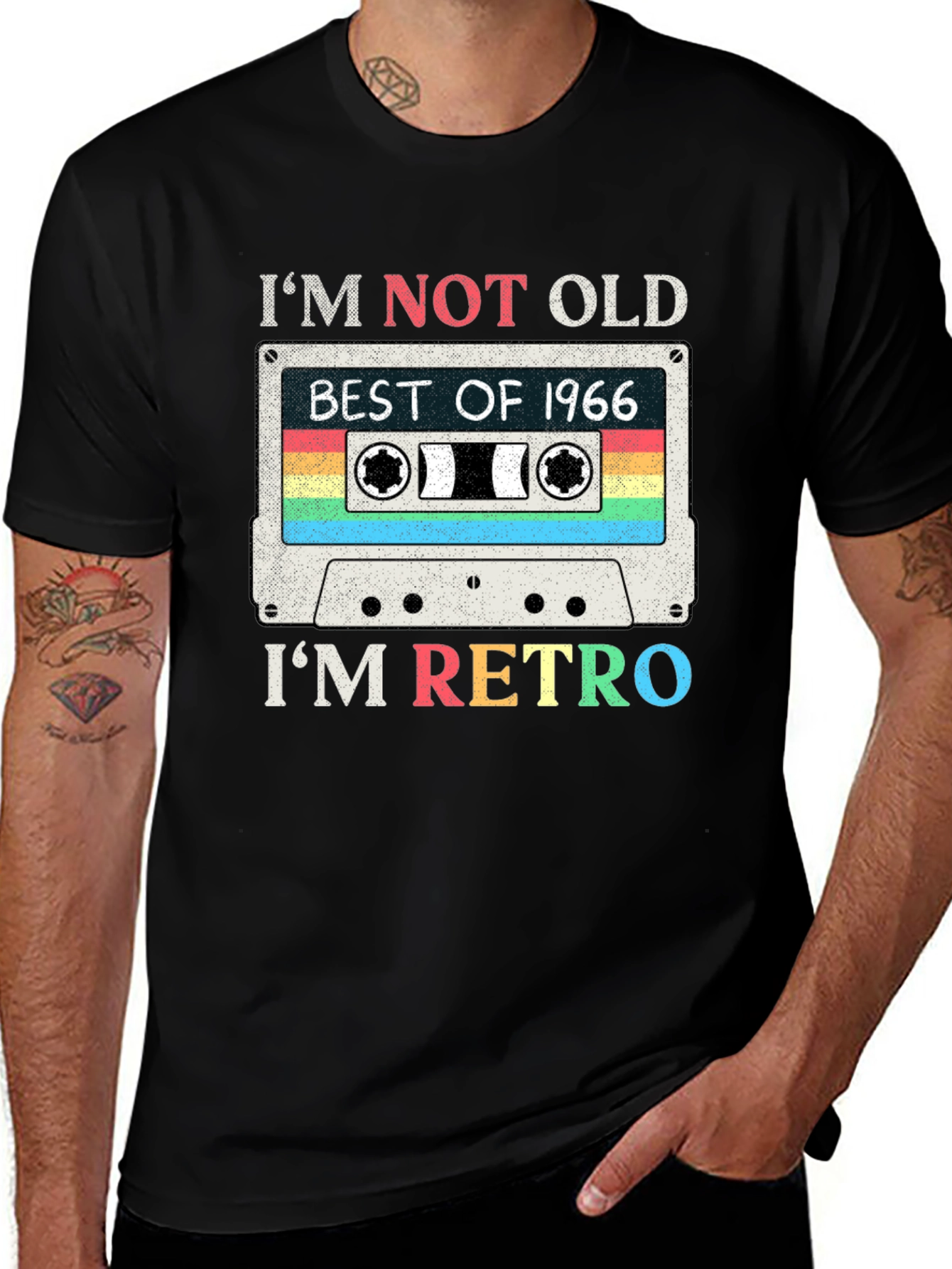 Variant 16 of I'm Not Old I'm Retro 1966 Cassette Tape T-Shirt