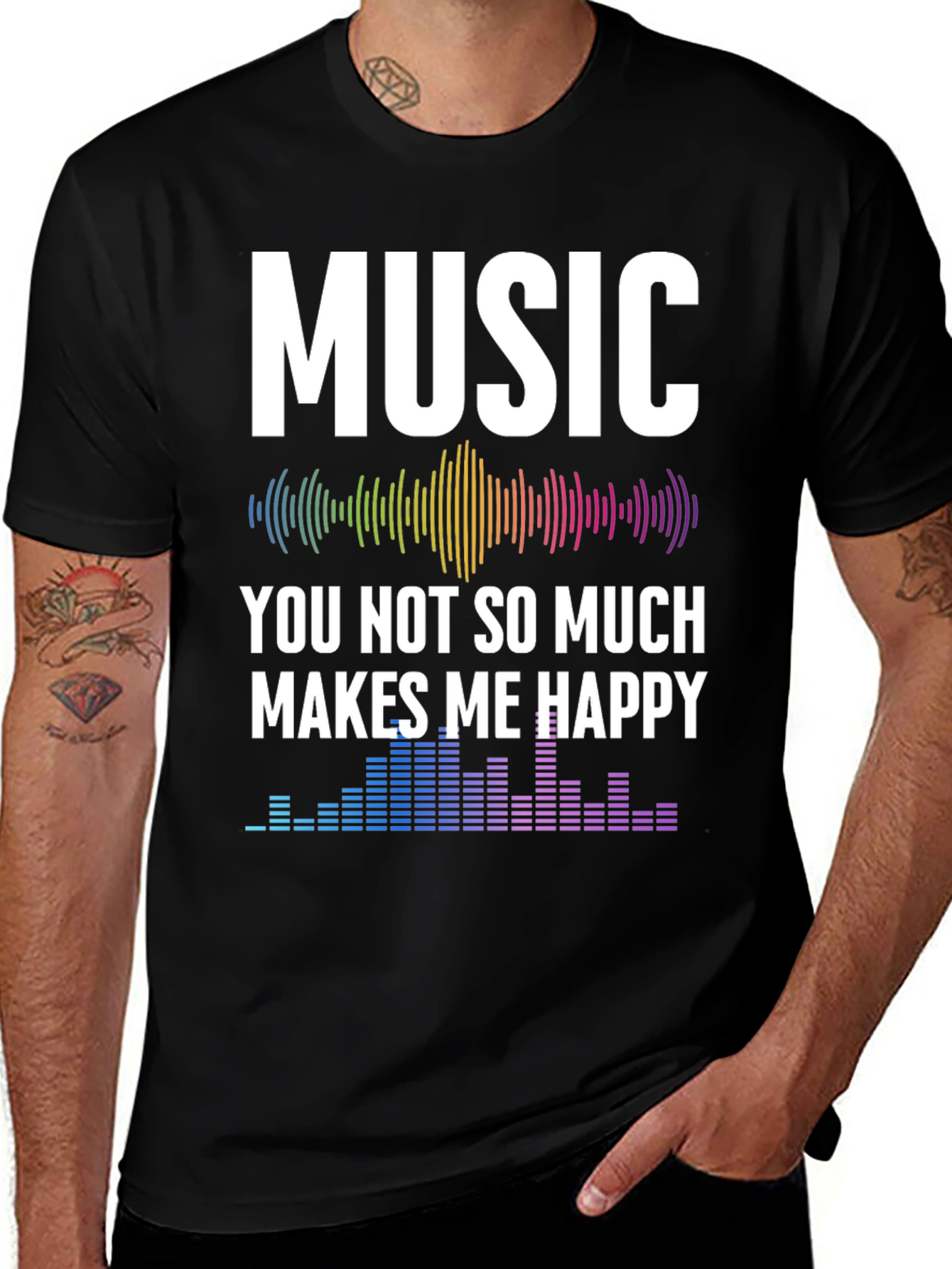 Variant 4 of Music Makes Me Happy Graphic Tee