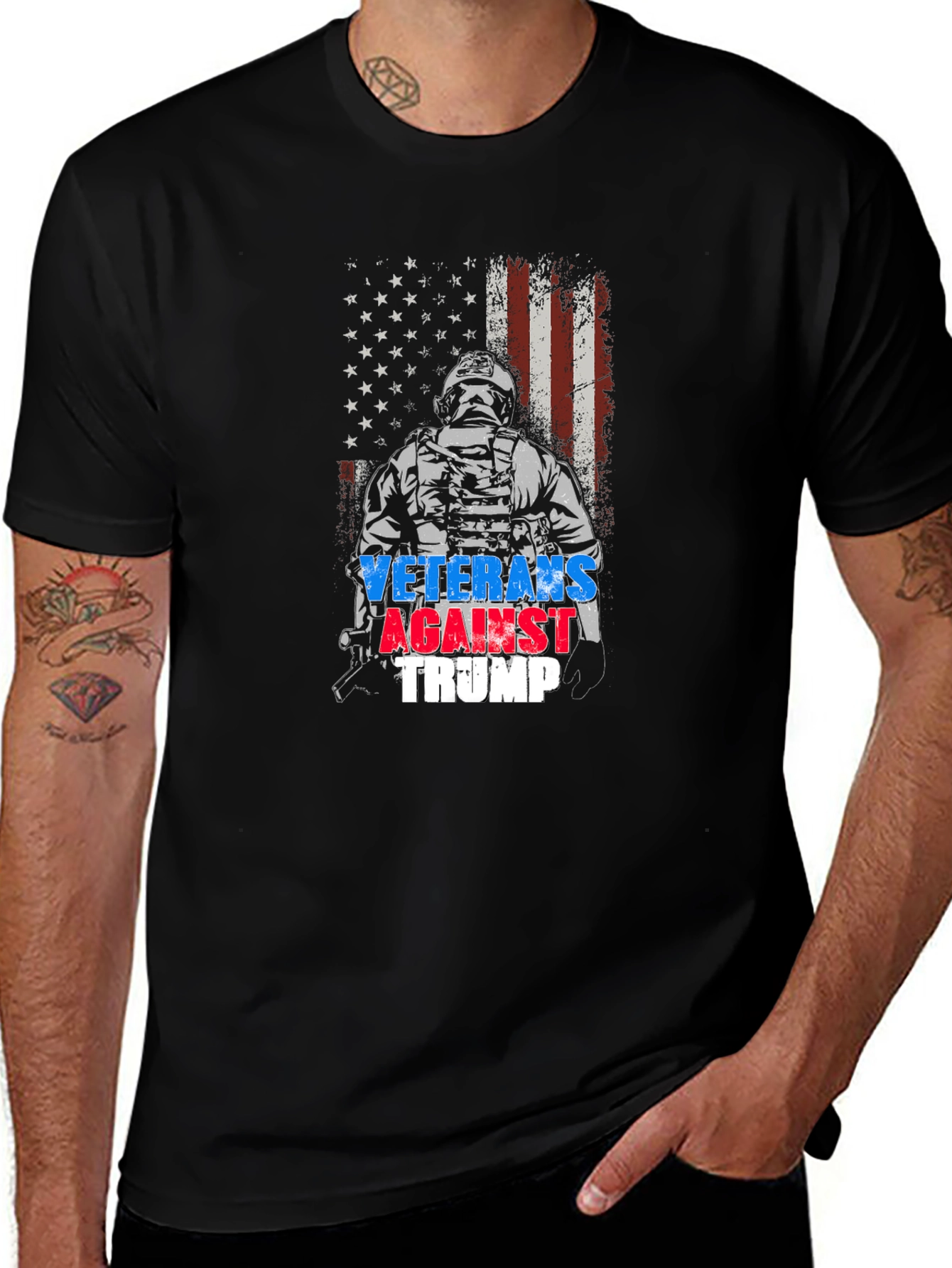 Variant 28 of Veterans Against Trump Graphic T-Shirt
