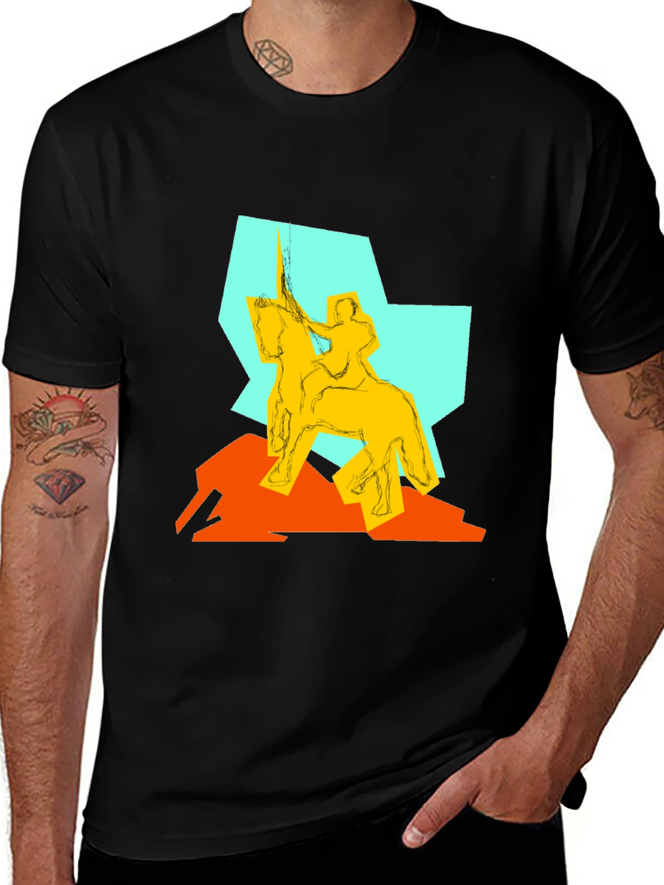 Variant 25 of Abstract Knight Graphic Tee