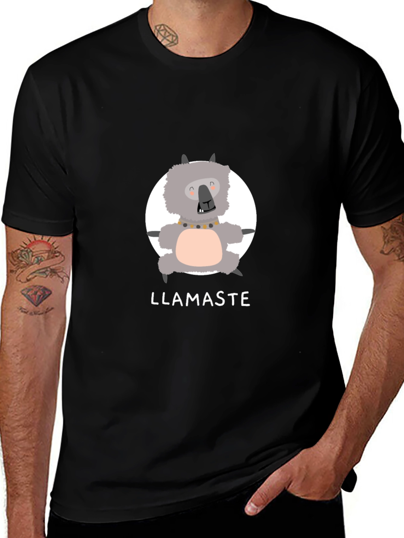 Variant 25 of Llamaste Funny Llama Yoga T-Shirt