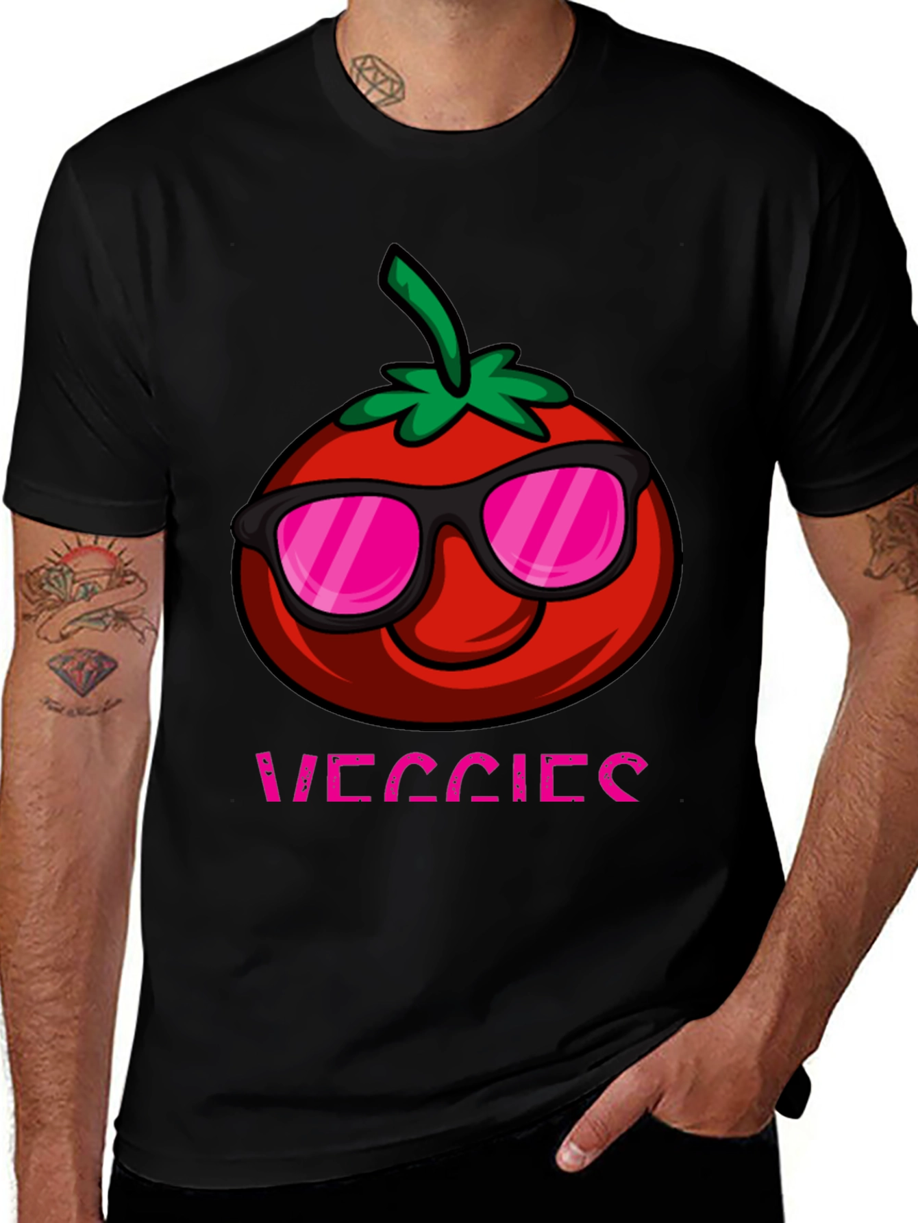 Variant 24 of Funny Veggies Tomato Graphic T-Shirt