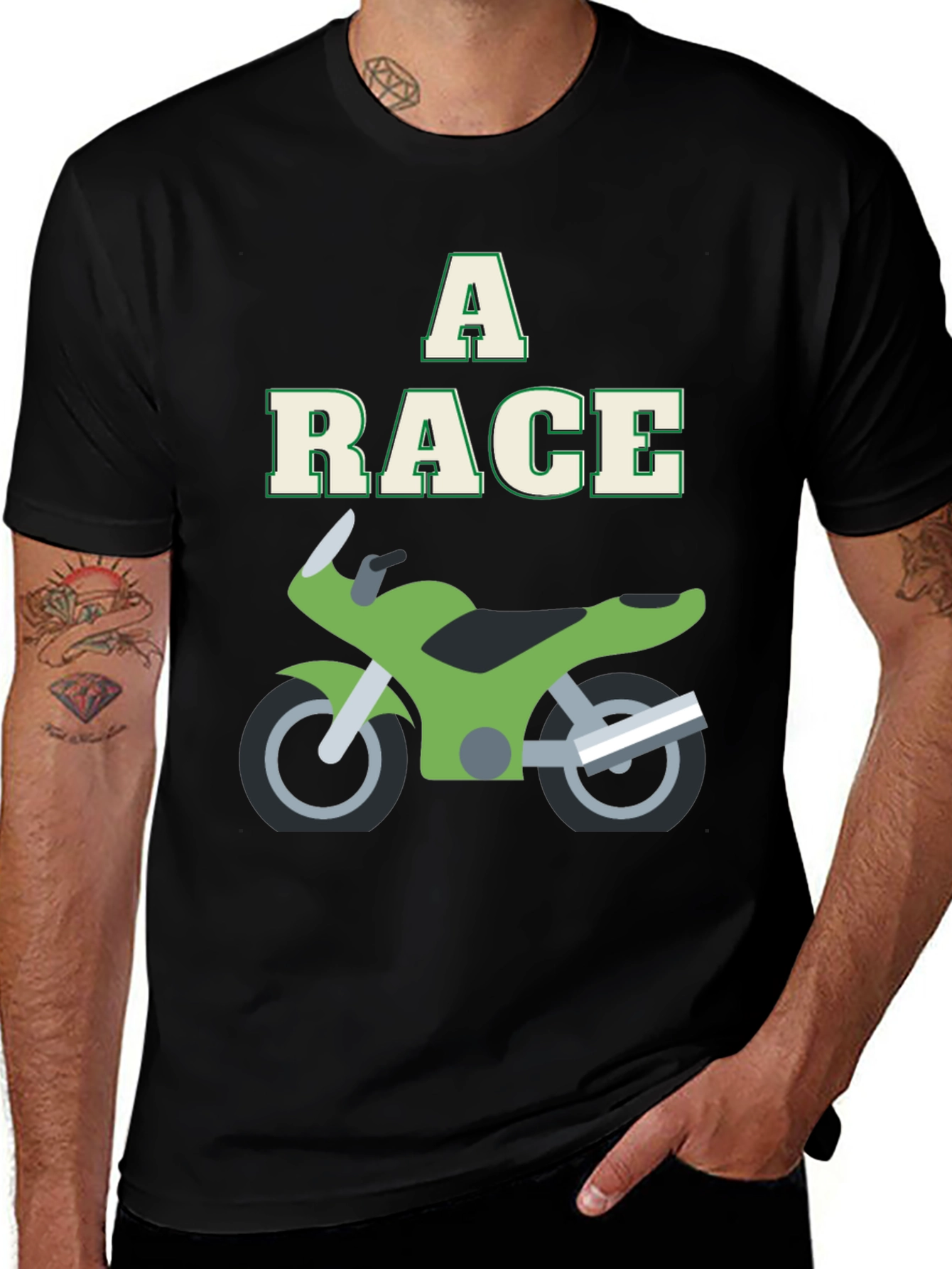 Variant 15 of A Race T-Shirt - Motorbike Graphic Tee