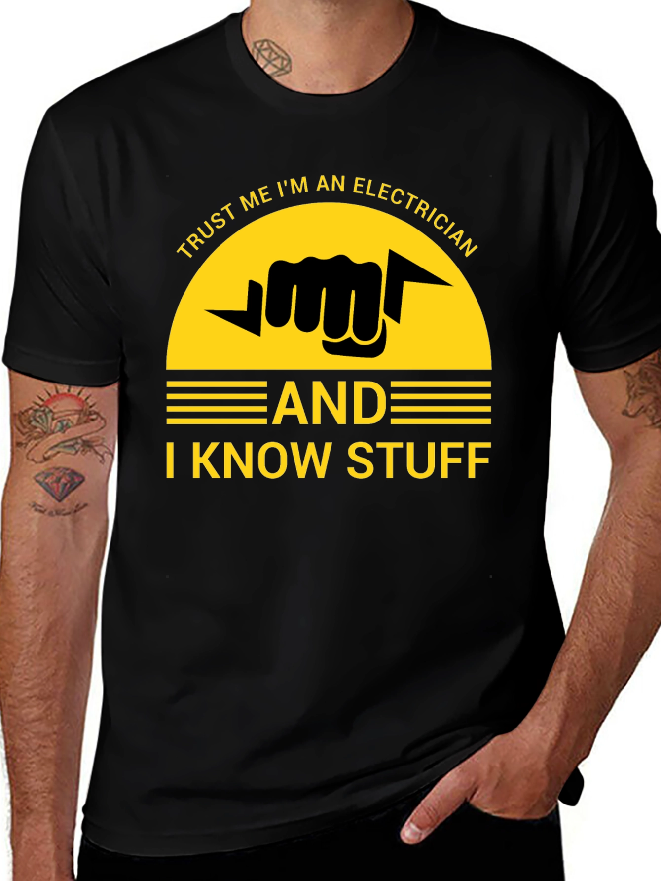 Variant 16 of Trust Me I'm an Electrician T-Shirt
