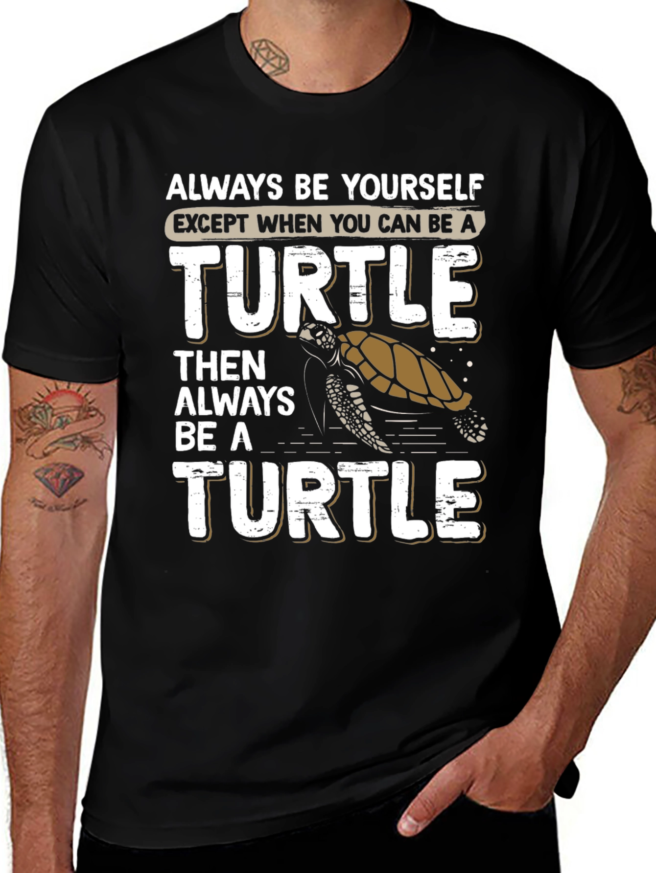 Variant 11 of Always Be Yourself Turtle Graphic T-Shirt