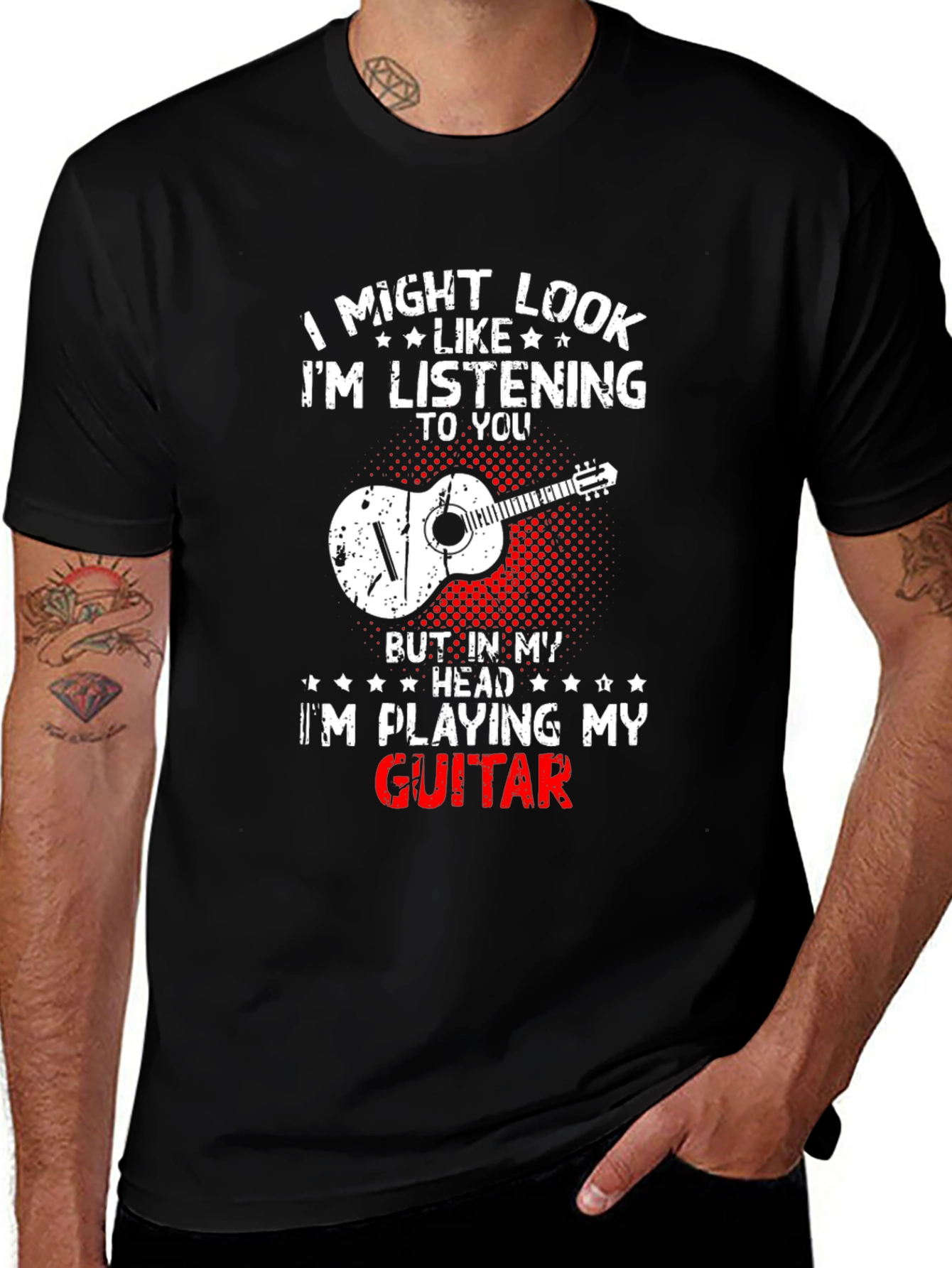 Variant 3 of Guitar Lover T-Shirt: I'm Playing My Guitar