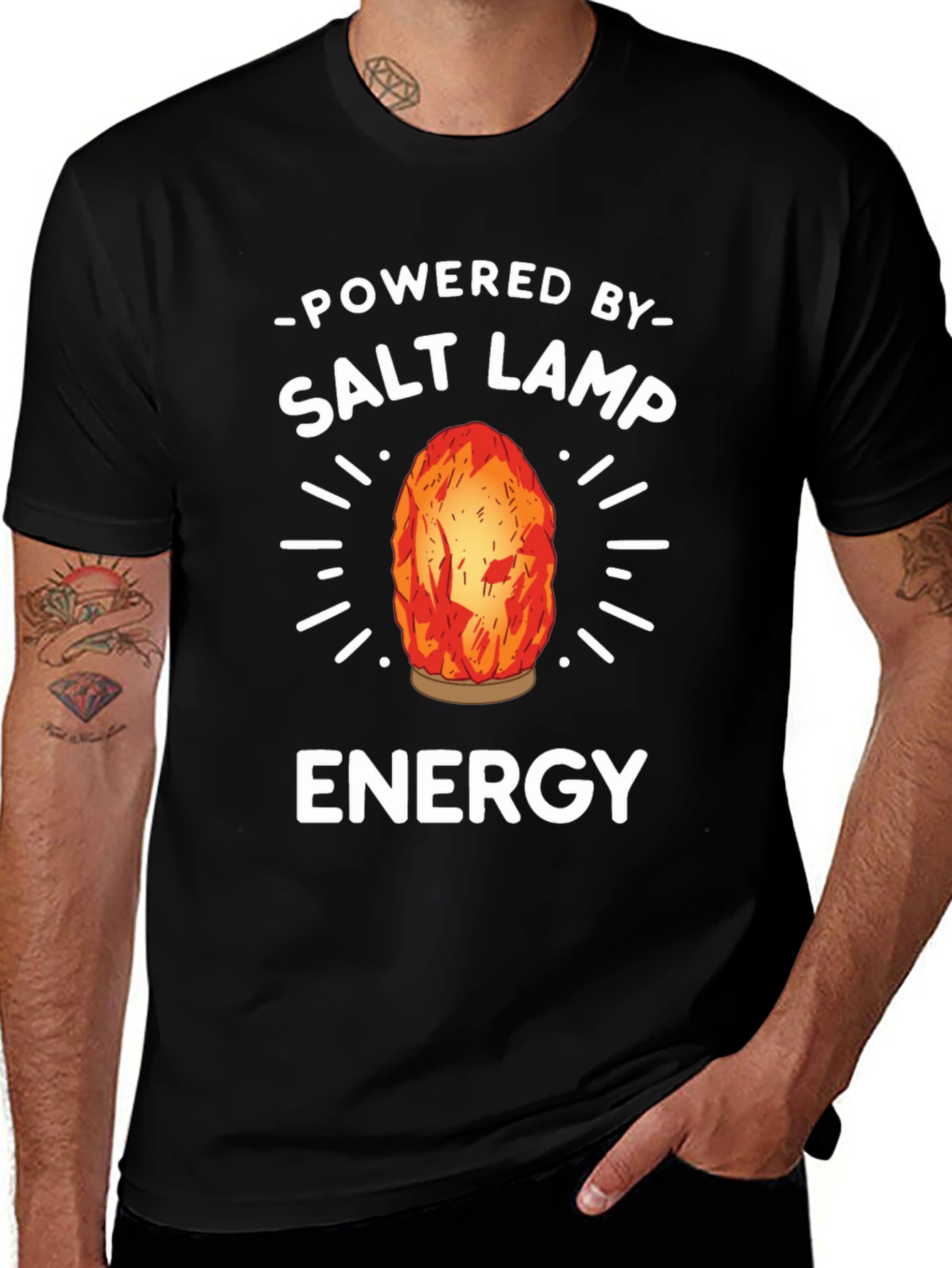 Variant 23 of Salt Lamp Energy T-Shirt - Unisex Black Tee