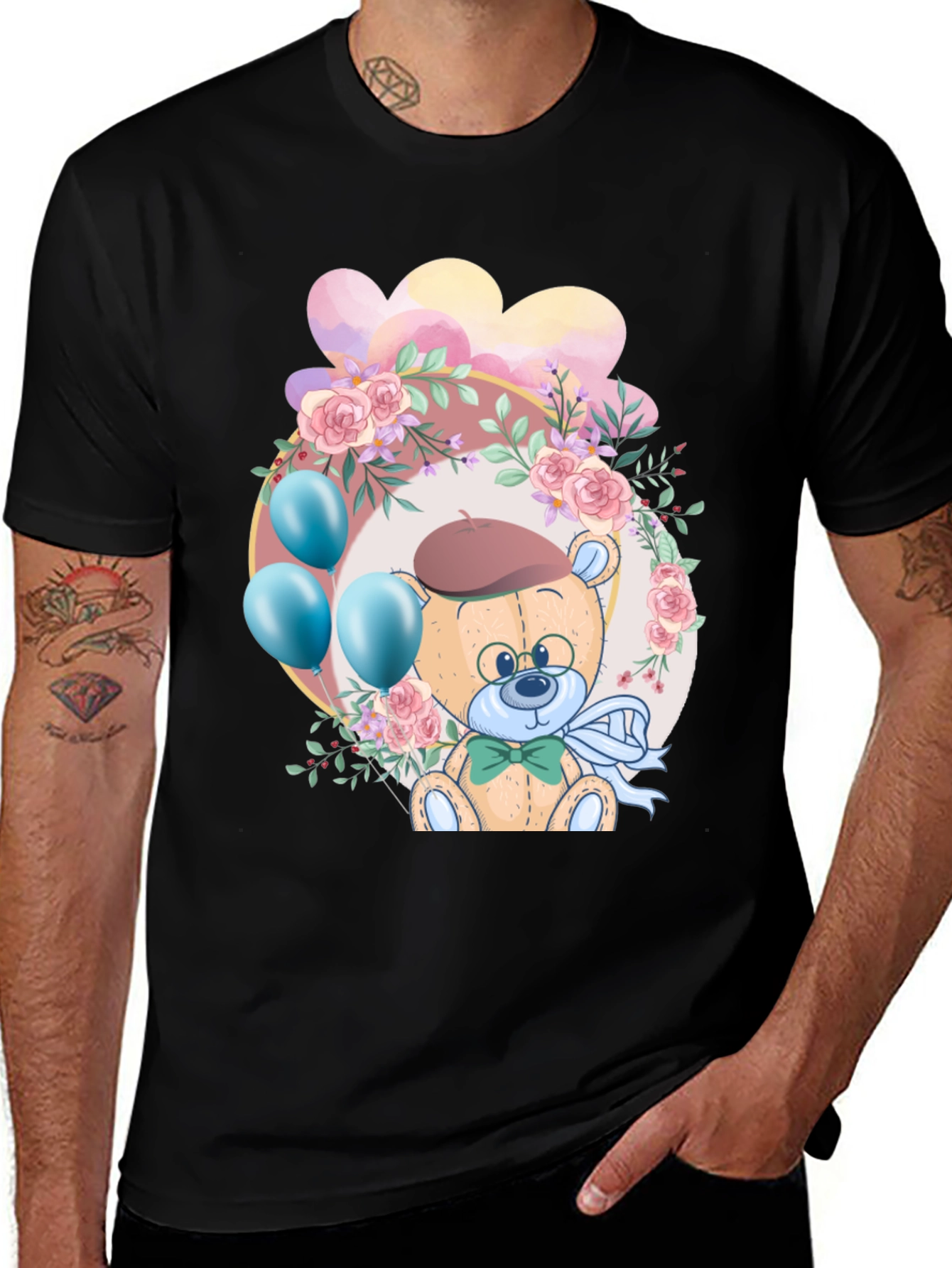 Variant 23 of Teddy Bear Floral T-Shirt