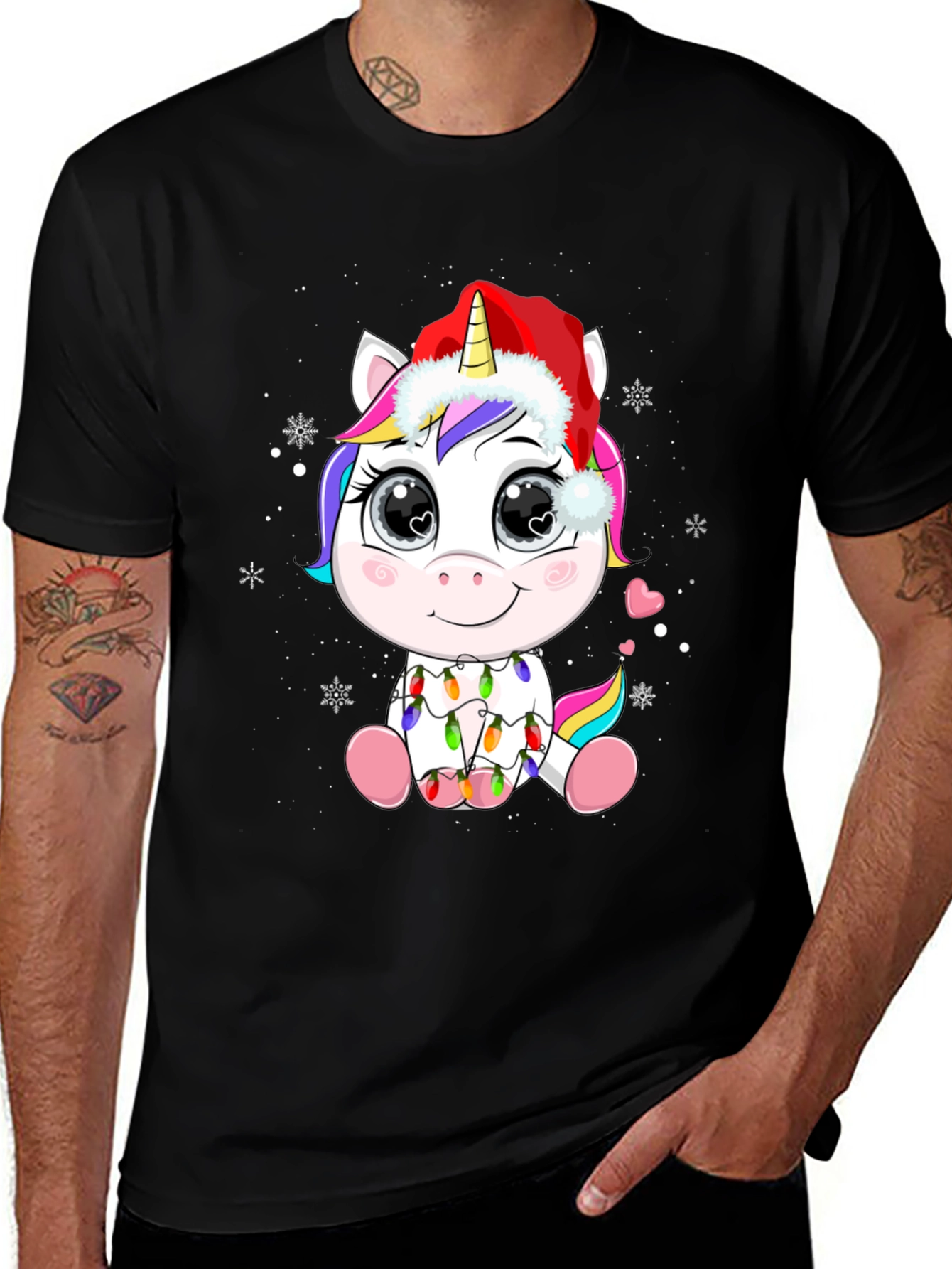 Festive Unicorn Christmas T-Shirt
