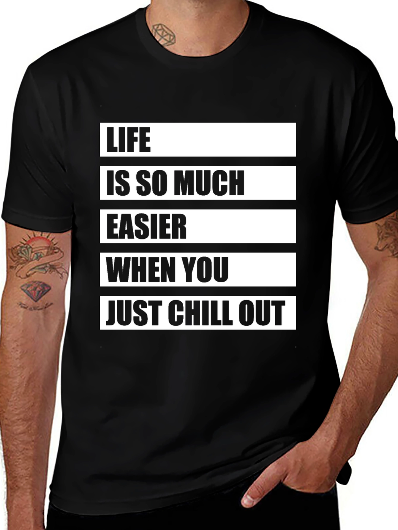 Variant 24 of Chill Out Graphic Tee - Relaxed Lifestyle Shirt