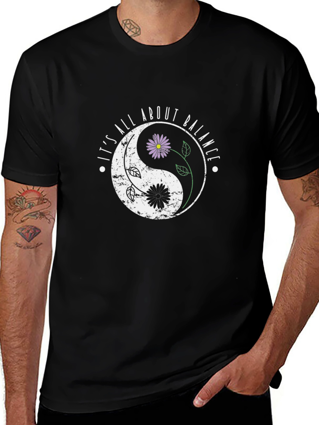 Variant 20 of Yin Yang Flower Balance T-Shirt