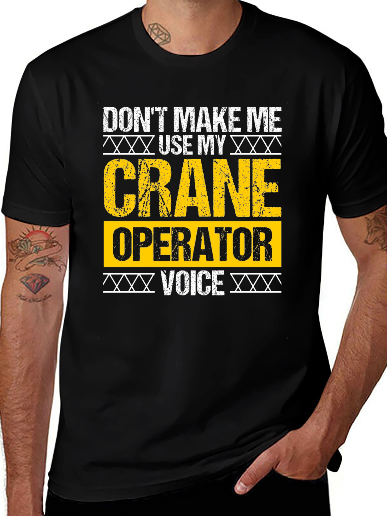 Variant 26 of Crane Operator T-Shirt - Funny Voice Warning