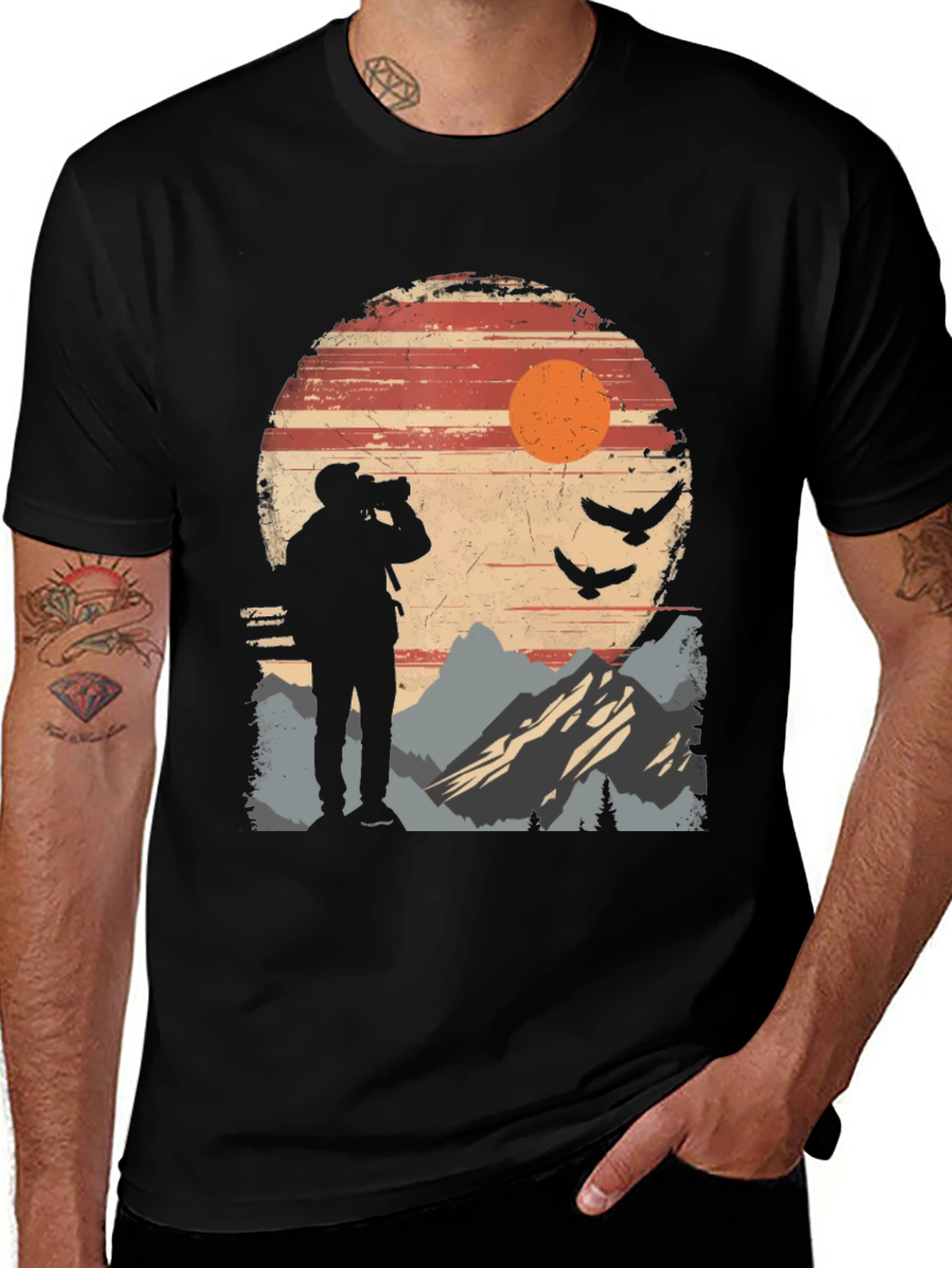 Variant 18 of Nature Photographer Silhouette T-Shirt