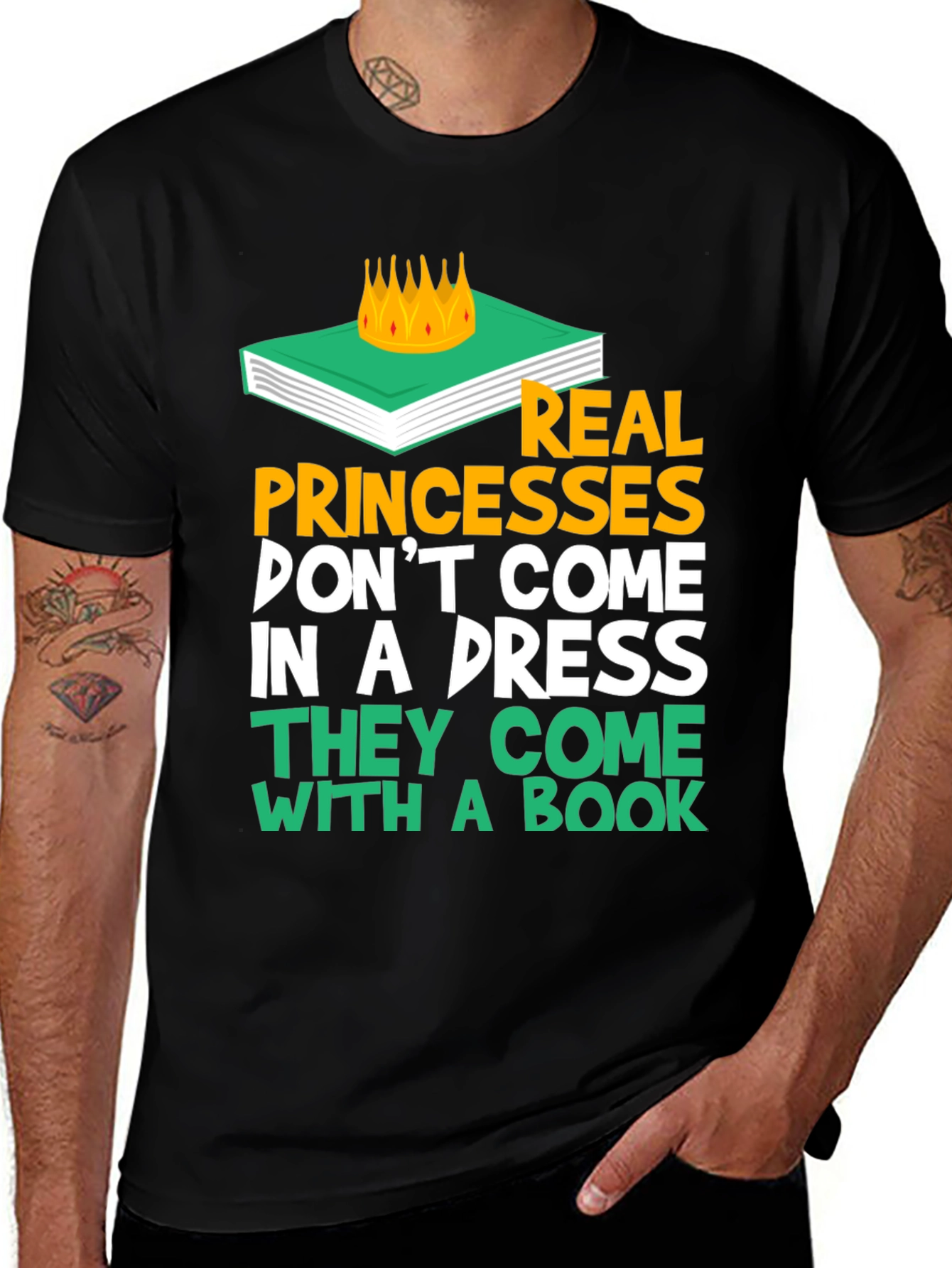 Real Princesses Come With A Book T-Shirt