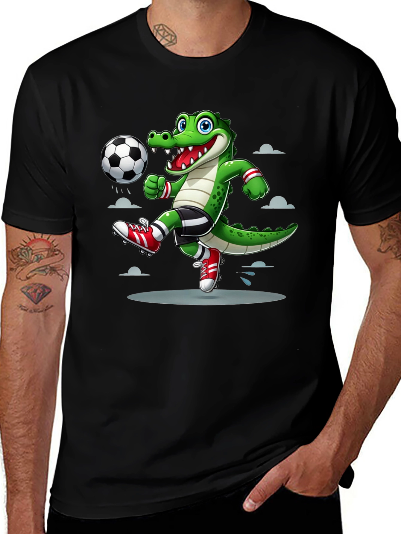 Variant 25 of Alligator Soccer T-Shirt - Cool Sports Graphic Tee