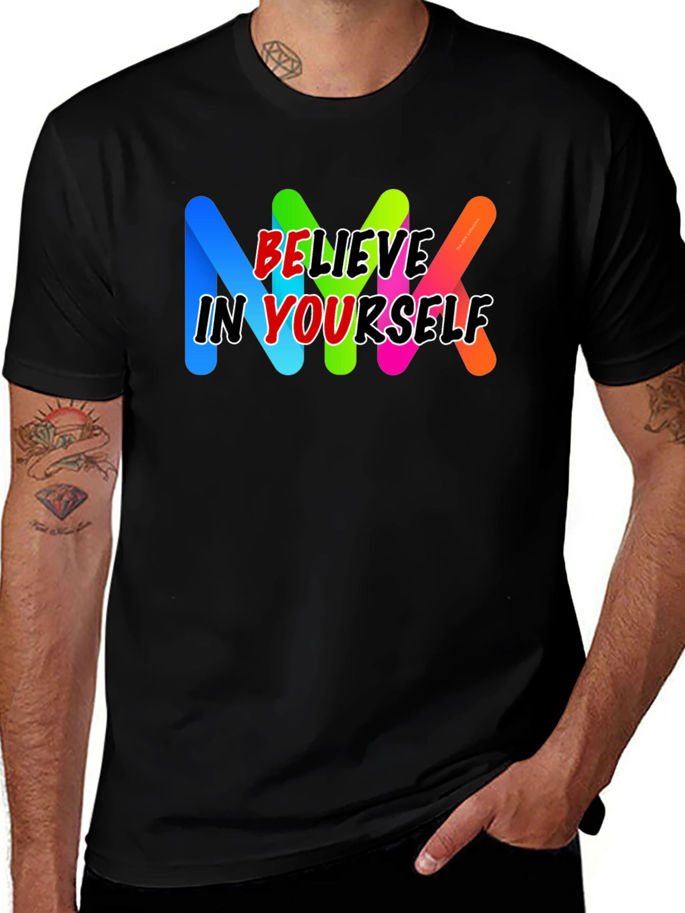 Variant 27 of Believe In Yourself Black T-Shirt