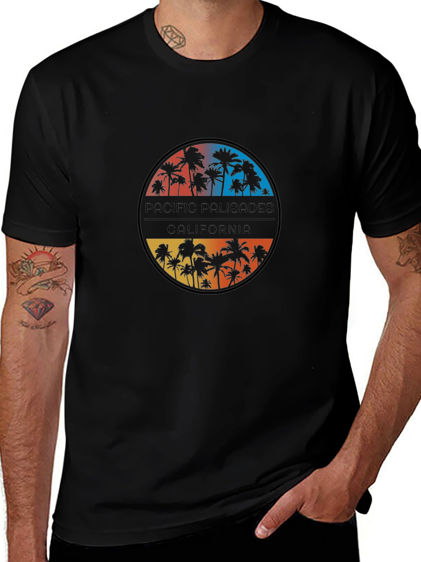 Variant 25 of Pacific Palisades California Palm Tree T-Shirt