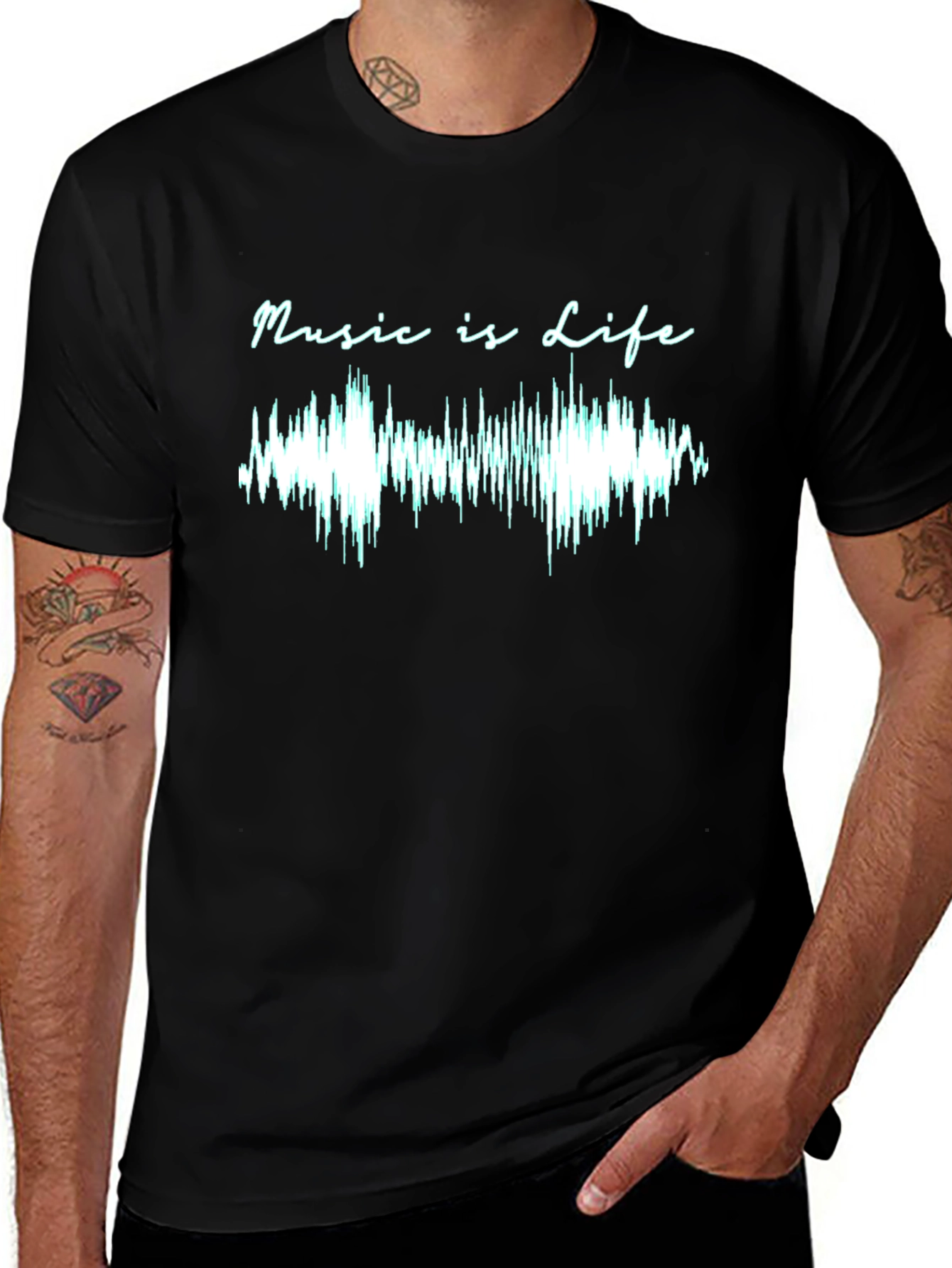 Variant 27 of Music Is Life T-Shirt - Graphic Tee