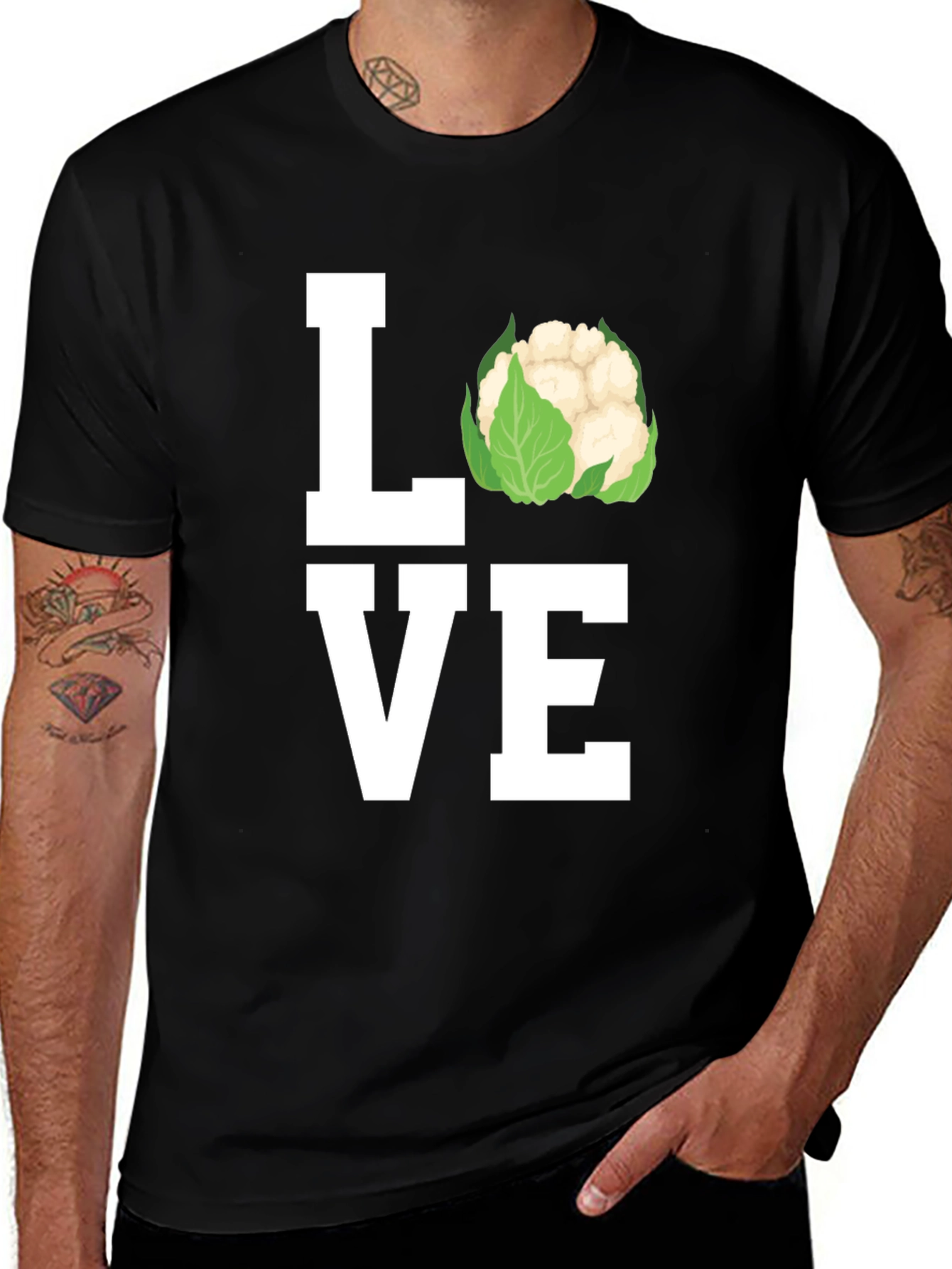Love Cauliflower T-Shirt Funny Vegan Tee