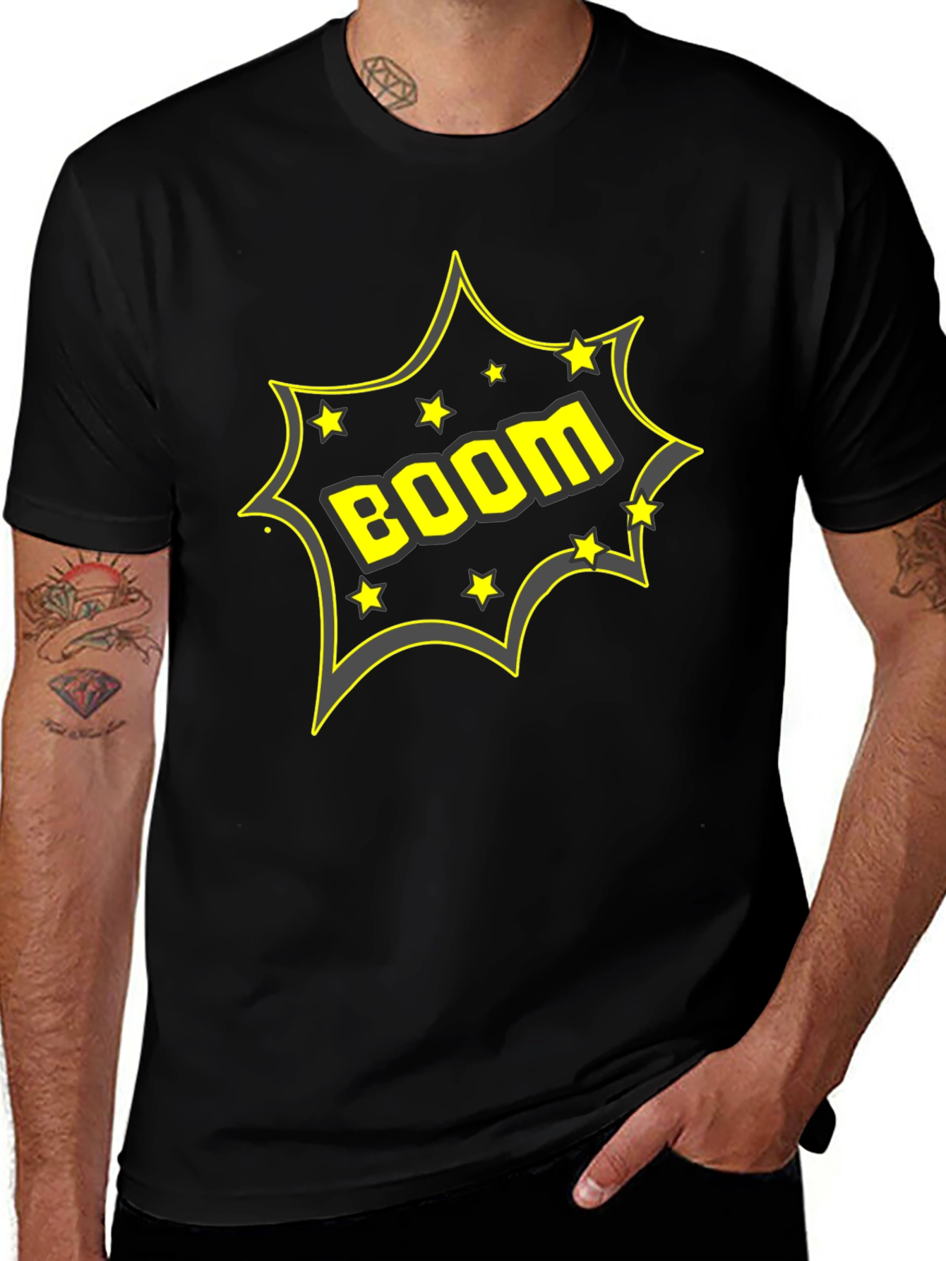 Variant 5 of BOOM! Graphic Print Crew Neck T-Shirt