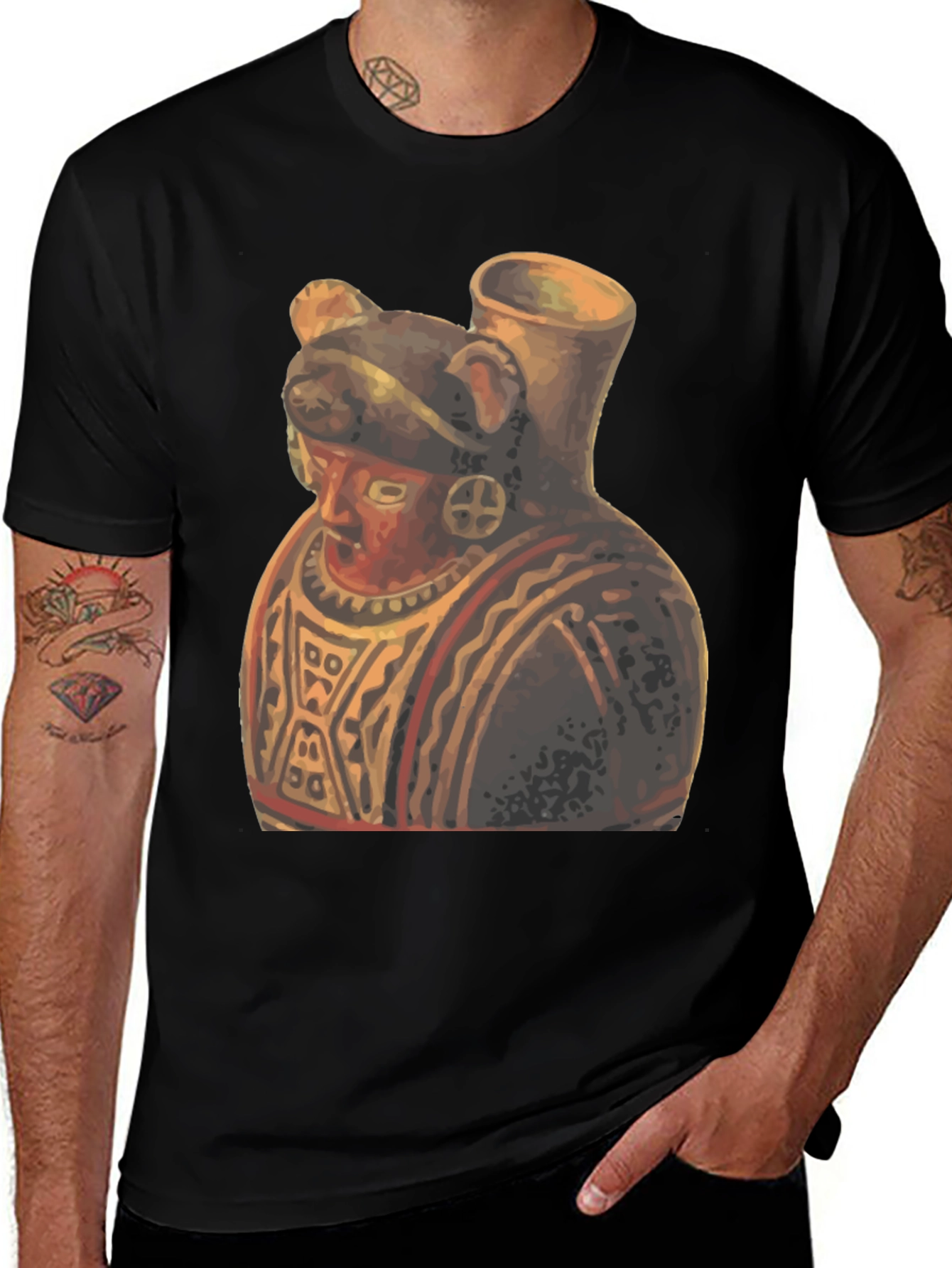 Variant 2 of Unique Artistic Graphic Tee - Anthropomorphic Pottery