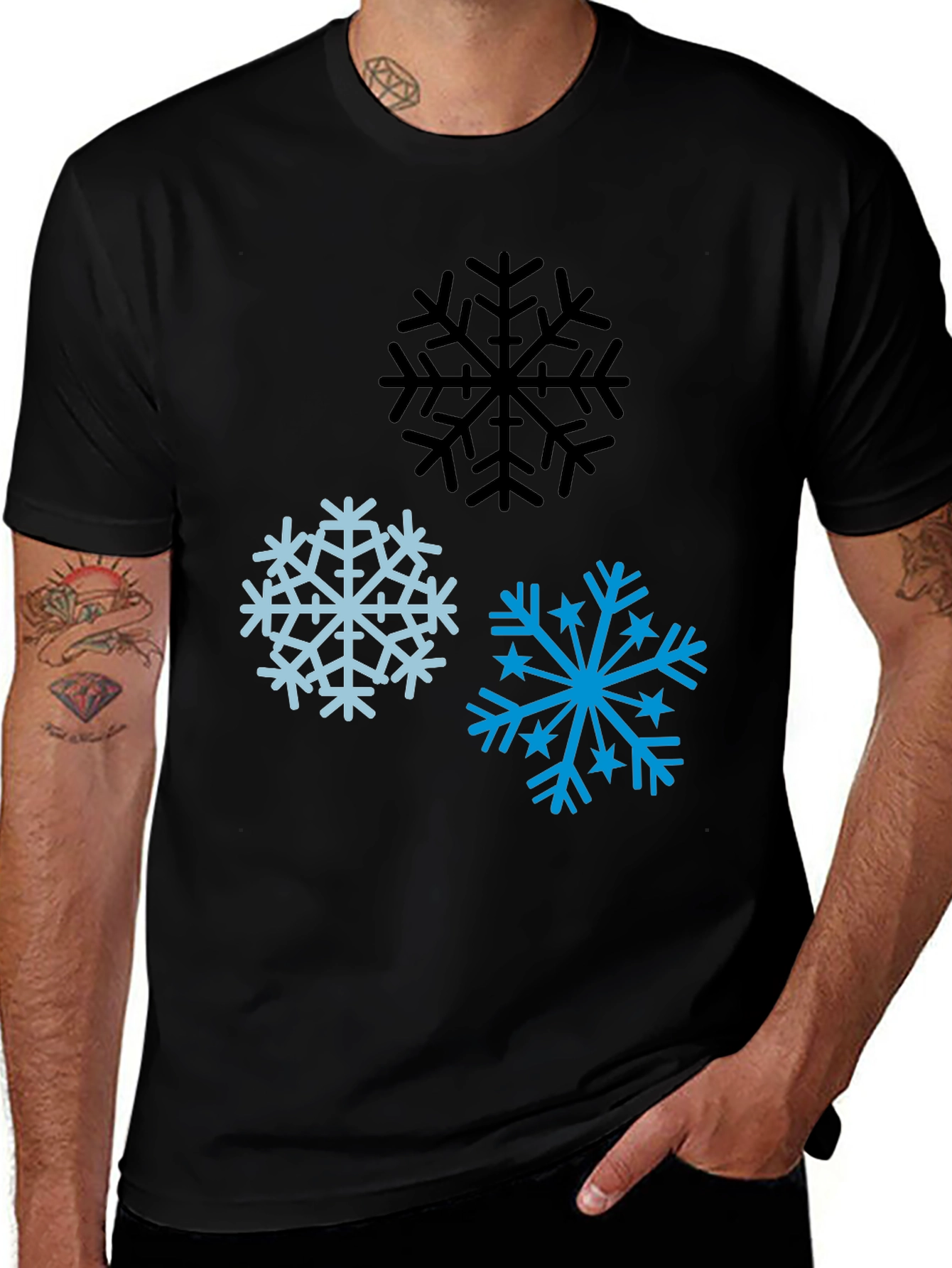 Variant 27 of Snowflake Graphic Tee - Winter Style