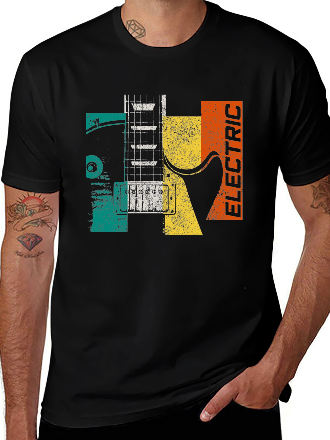 Variant 30 of Retro Electric Guitar T-Shirt