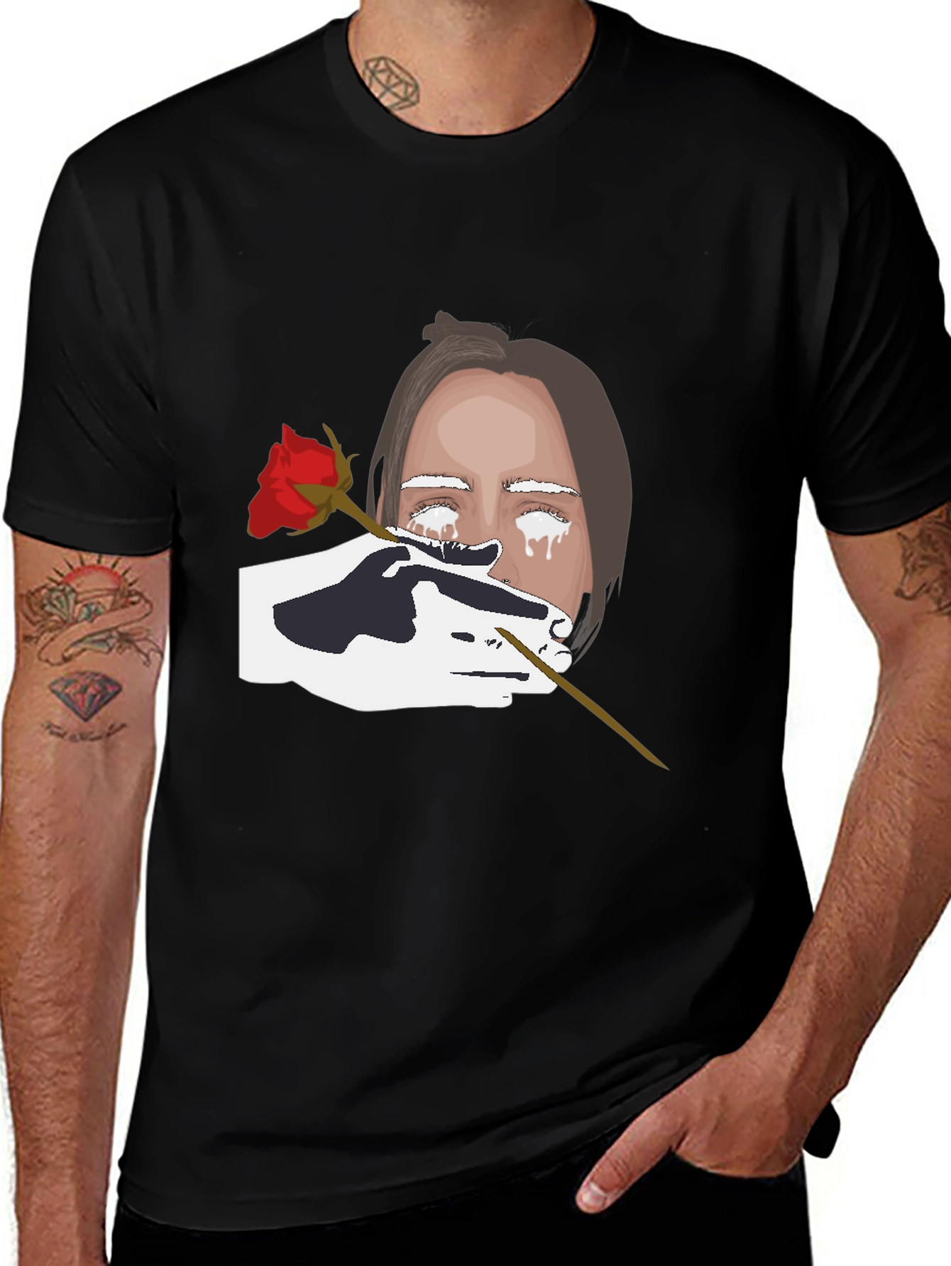 Variant 29 of Rose in Hand Graphic Tee