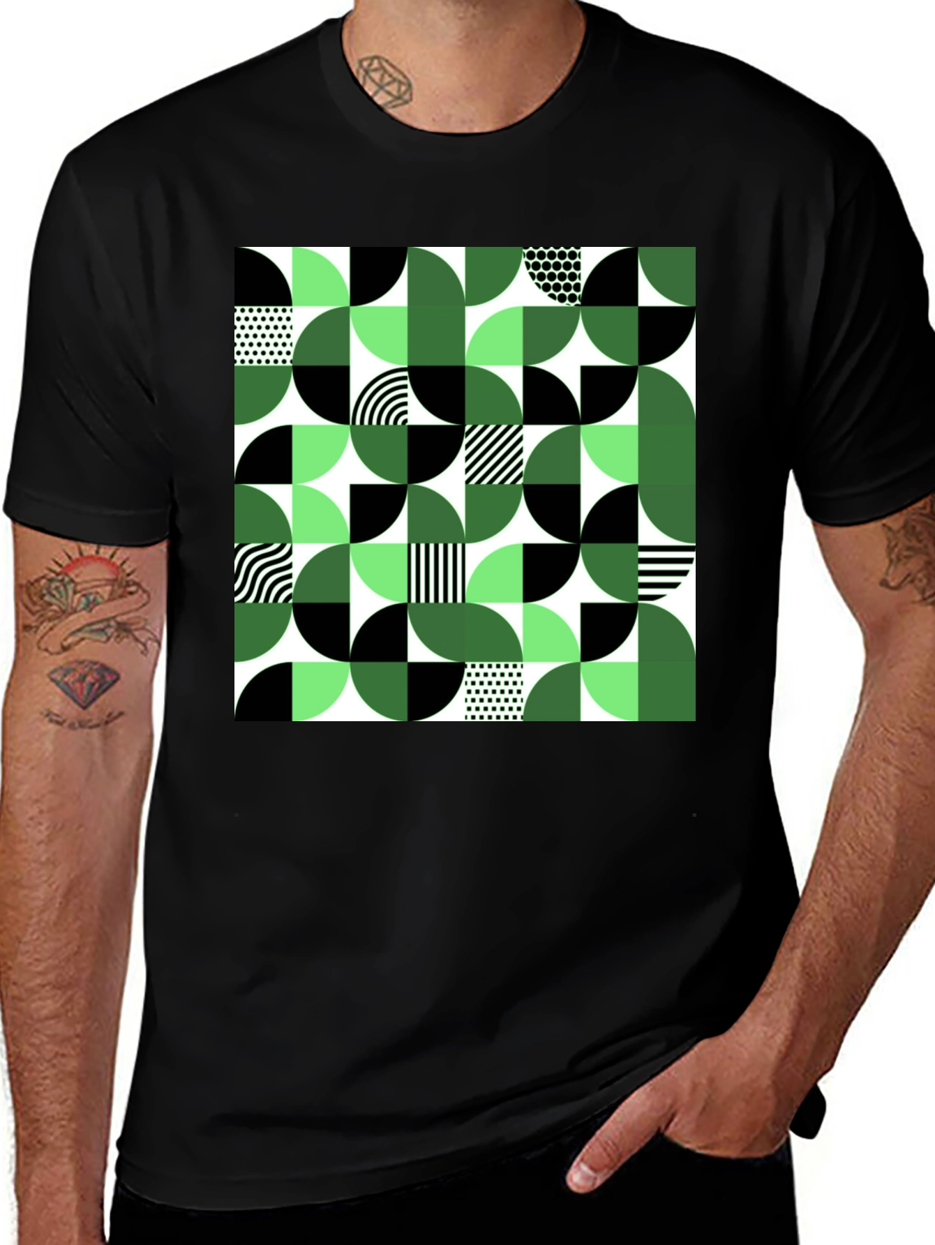 Variant 4 of Geometric Pattern T-Shirt - Abstract Design