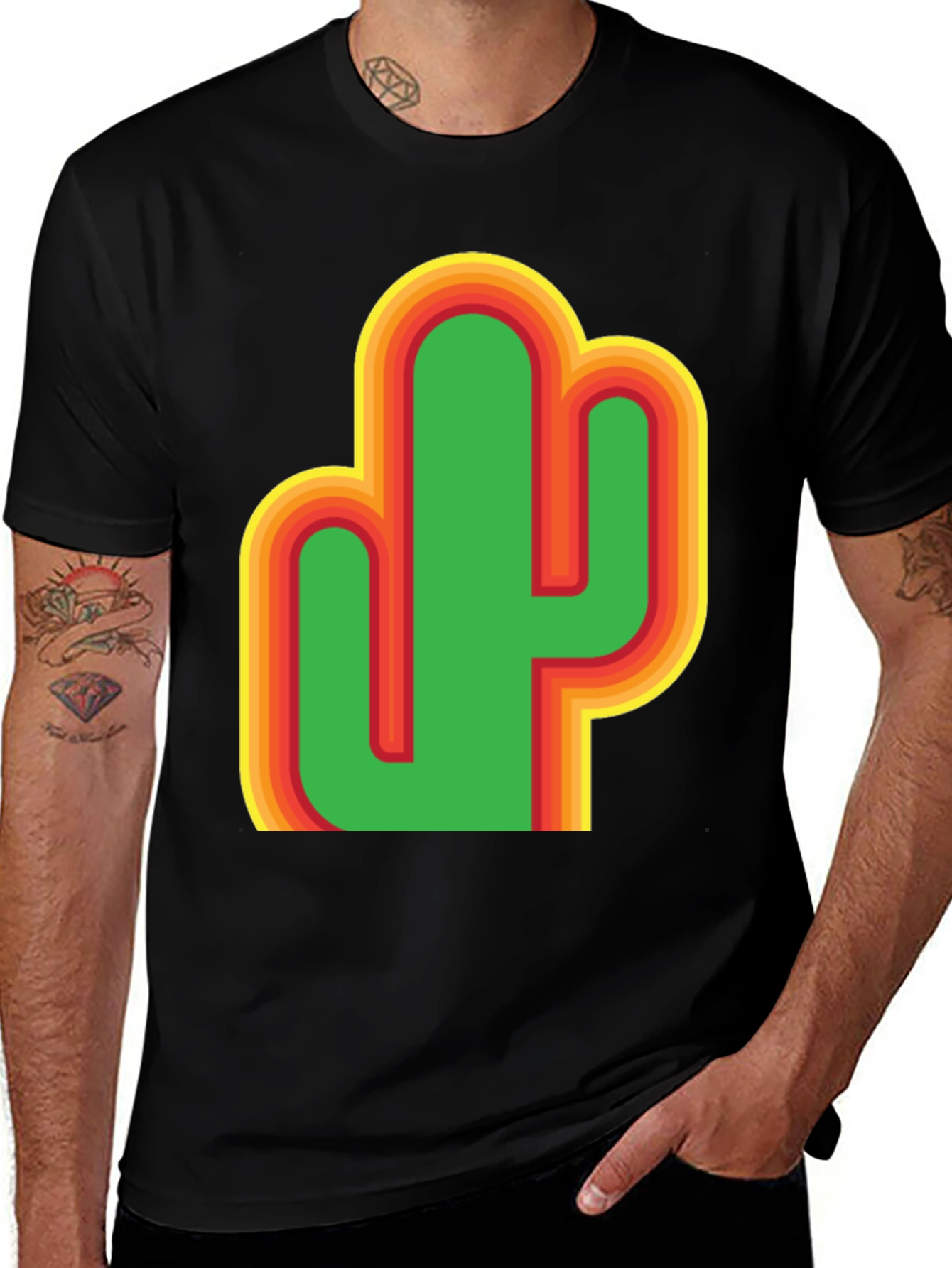 Variant 9 of Retro Cactus Graphic T-Shirt