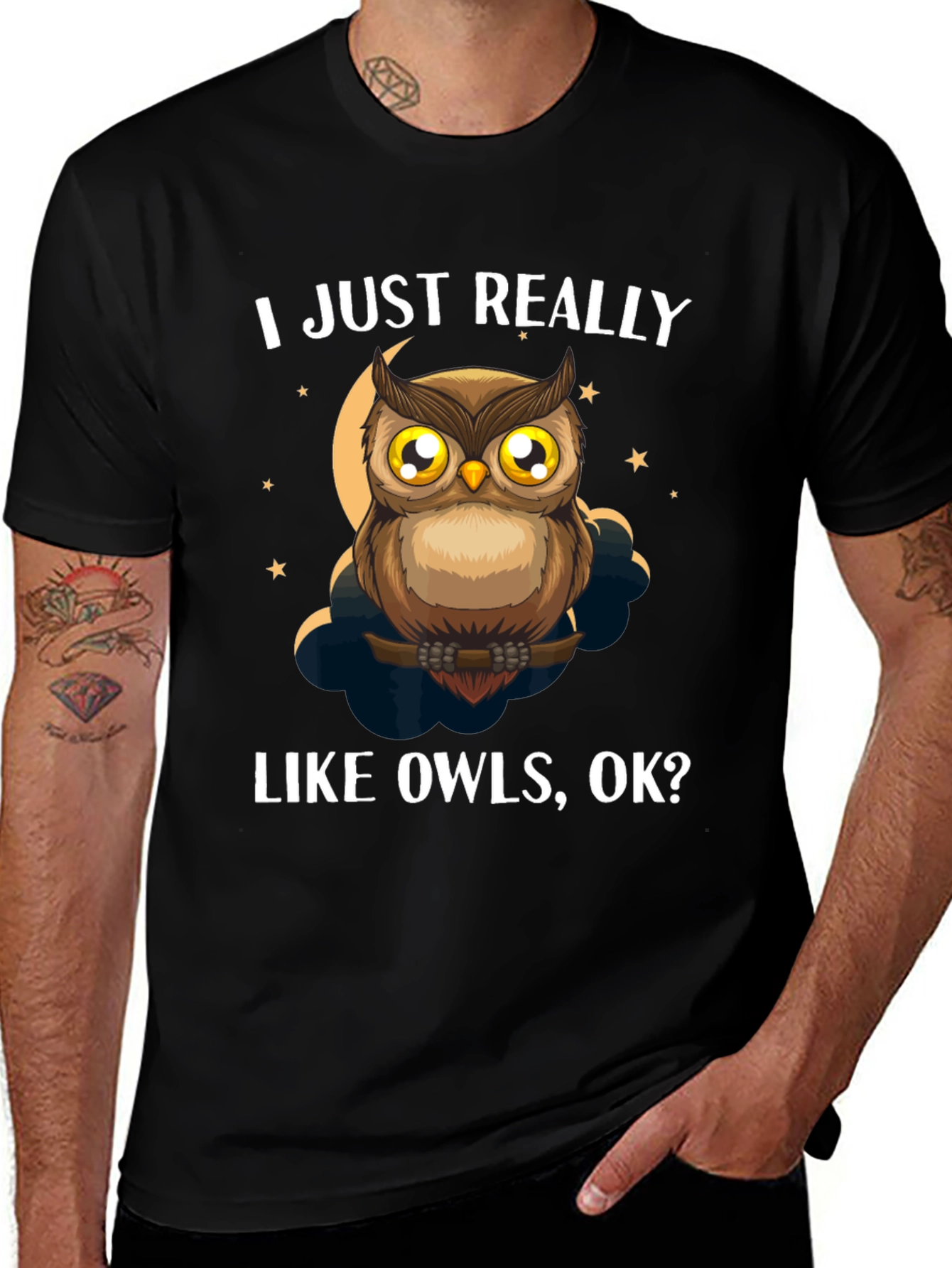I Just Really Like Owls T-Shirt - Funny Owl Lover Tee