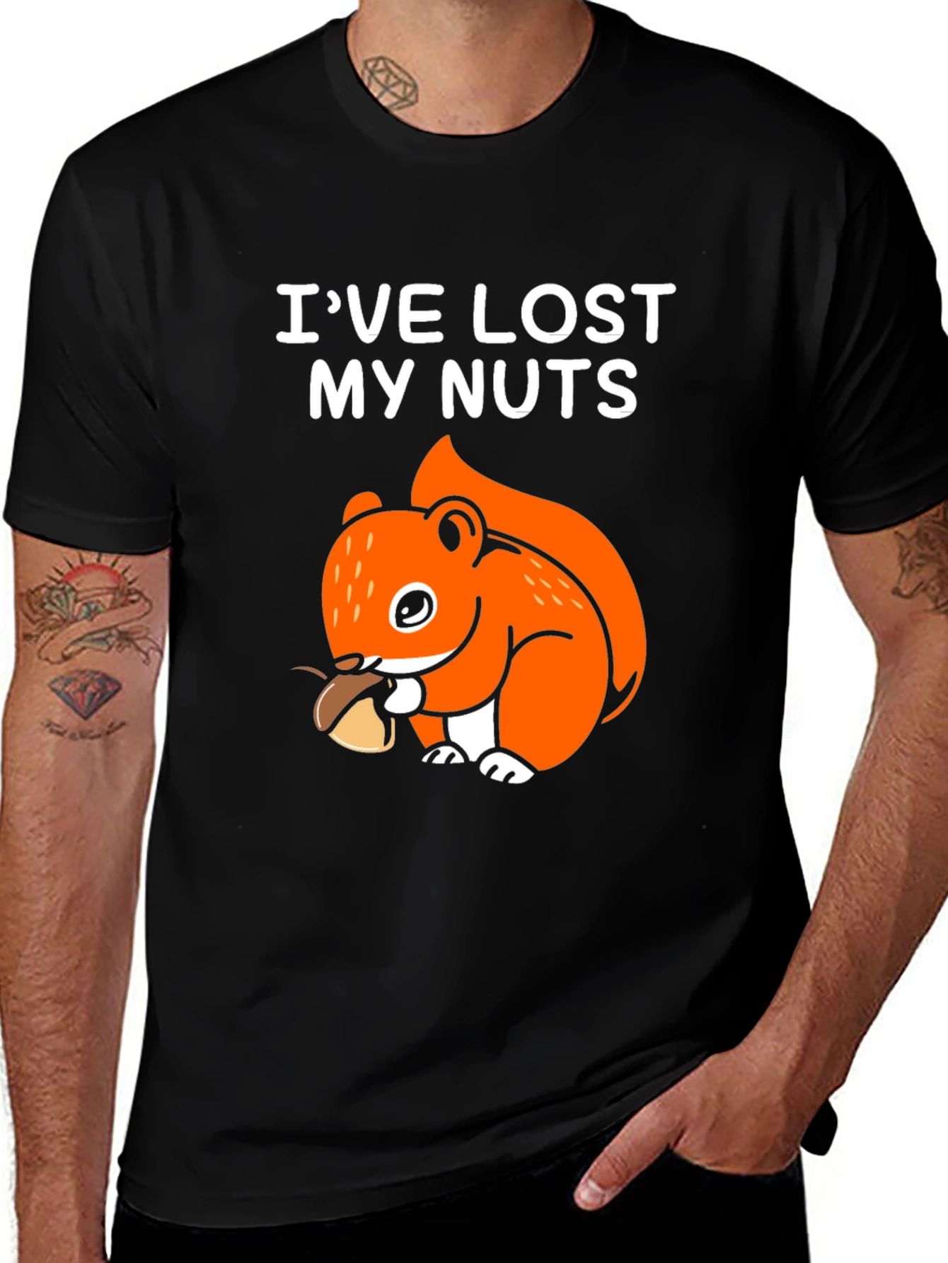 Variant 11 of I've Lost My Nuts Funny Squirrel Graphic T-Shirt