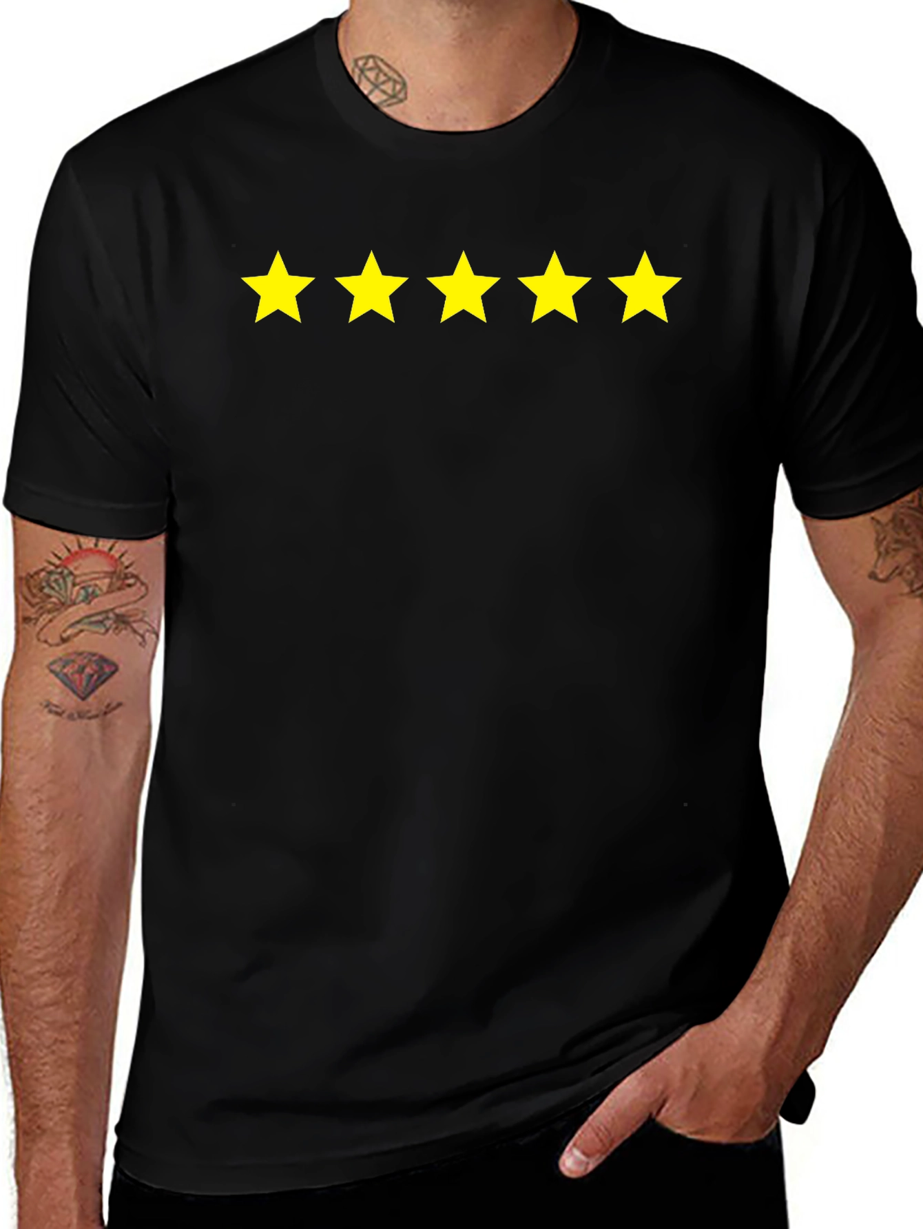 Variant 26 of 5-Star Rated Black Cotton T-Shirt