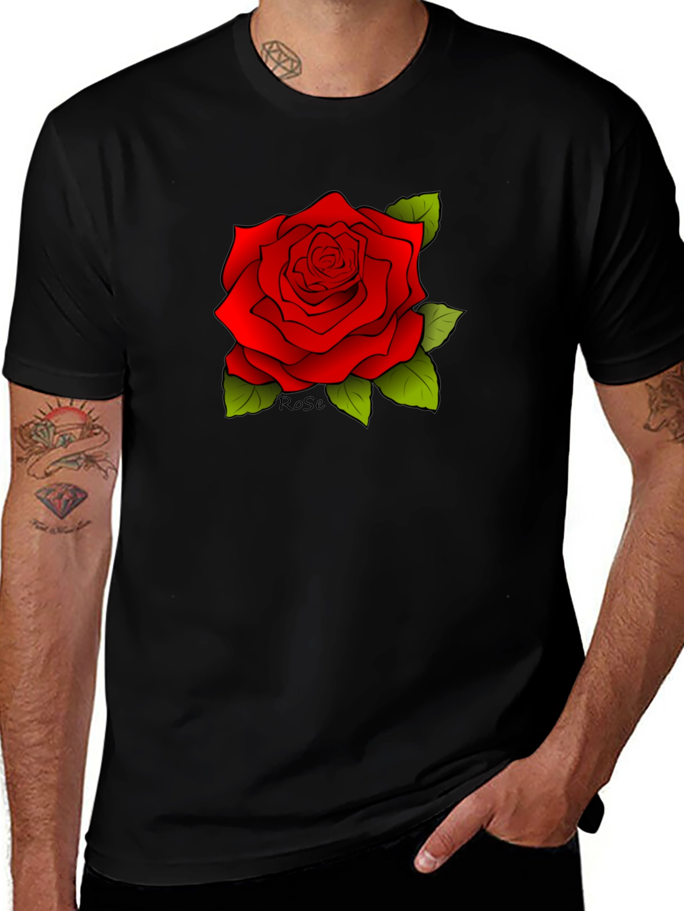Variant 5 of Bold Rose Graphic T-Shirt