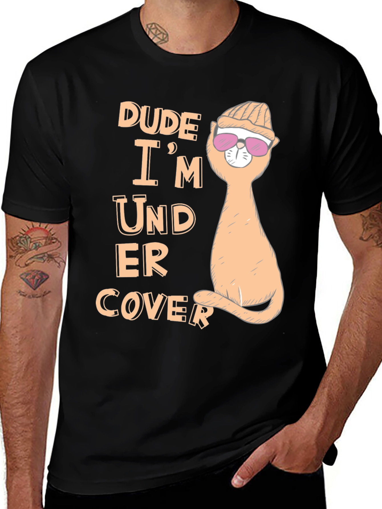 Variant 28 of Dude I'm Under Cover T-Shirt