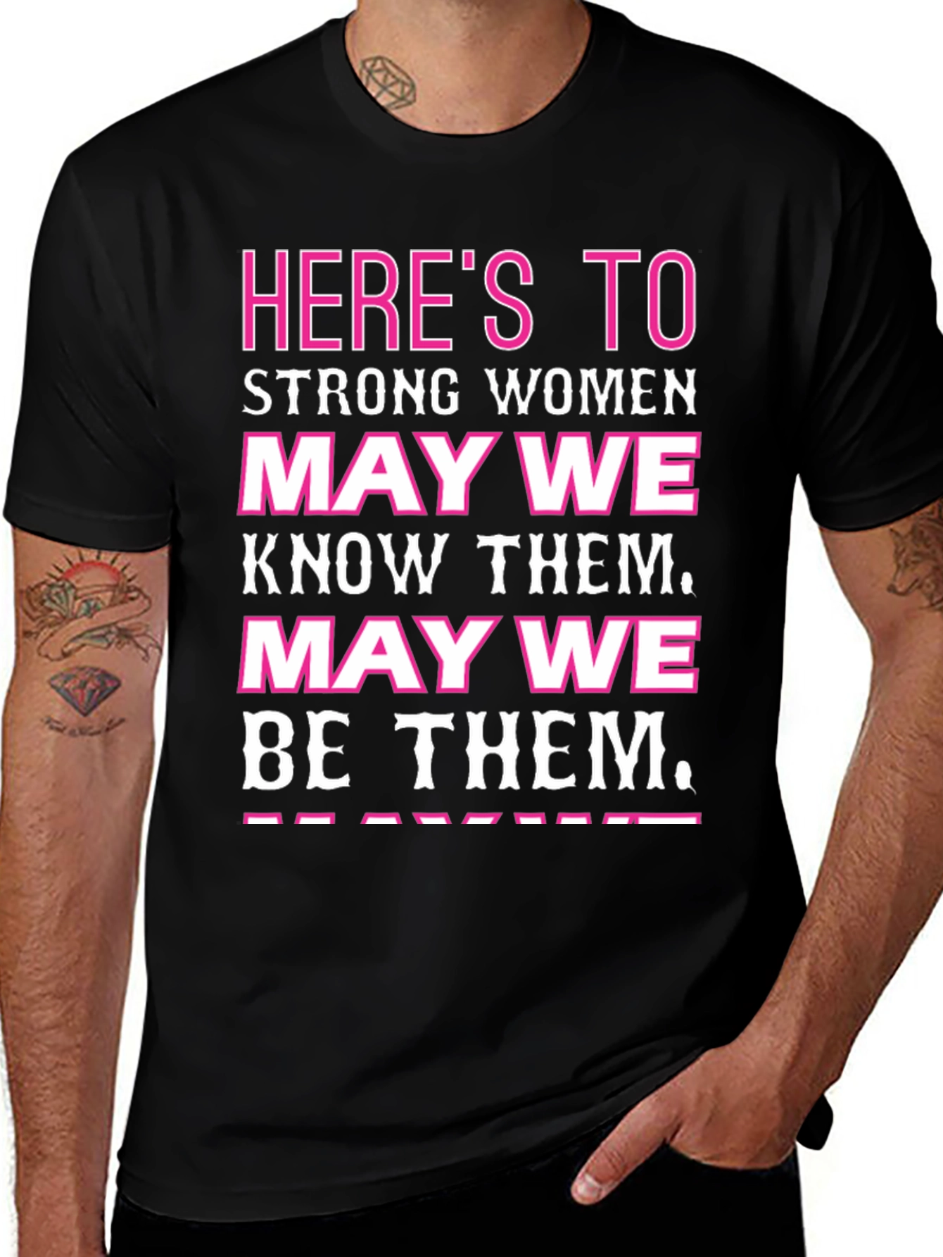 Variant 13 of Here's to Strong Women Graphic Tee - Black