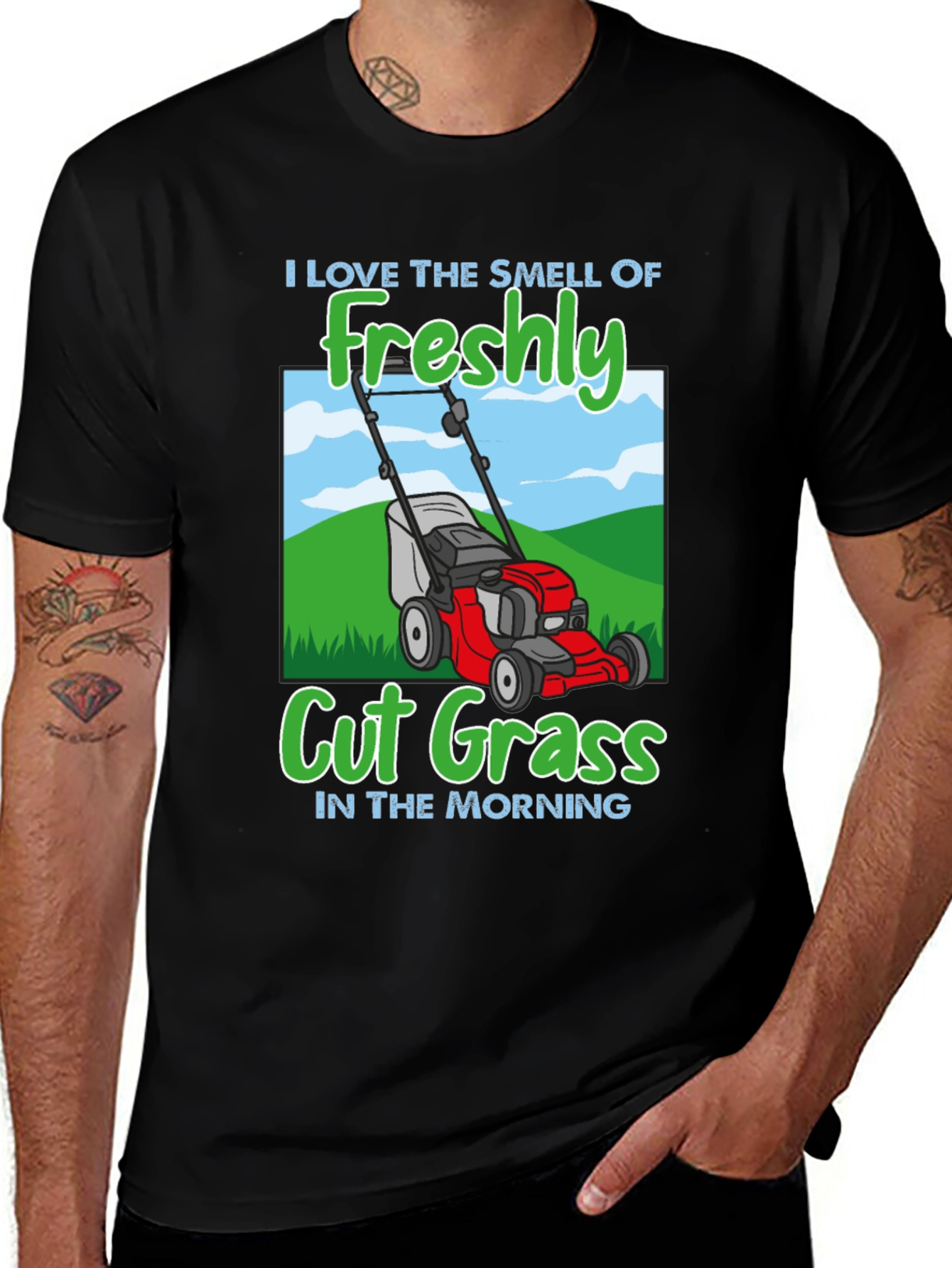 Freshly Cut Grass Lawn Mower T-Shirt
