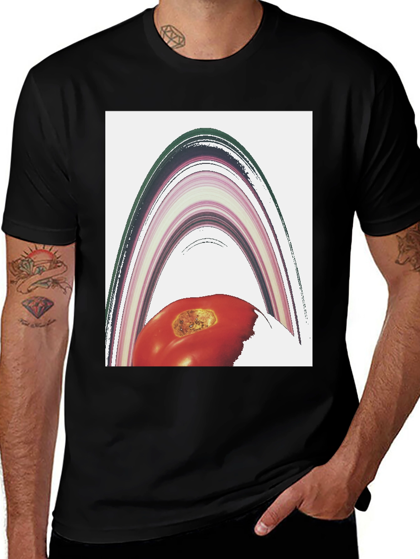 Variant 25 of Abstract Tomato Planet Graphic T-Shirt