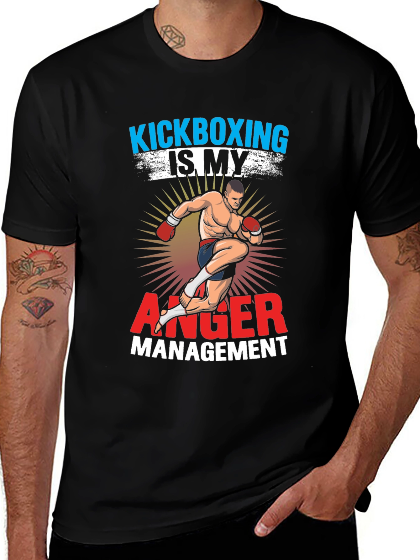 Variant 20 of Kickboxing Anger Management Graphic Tee