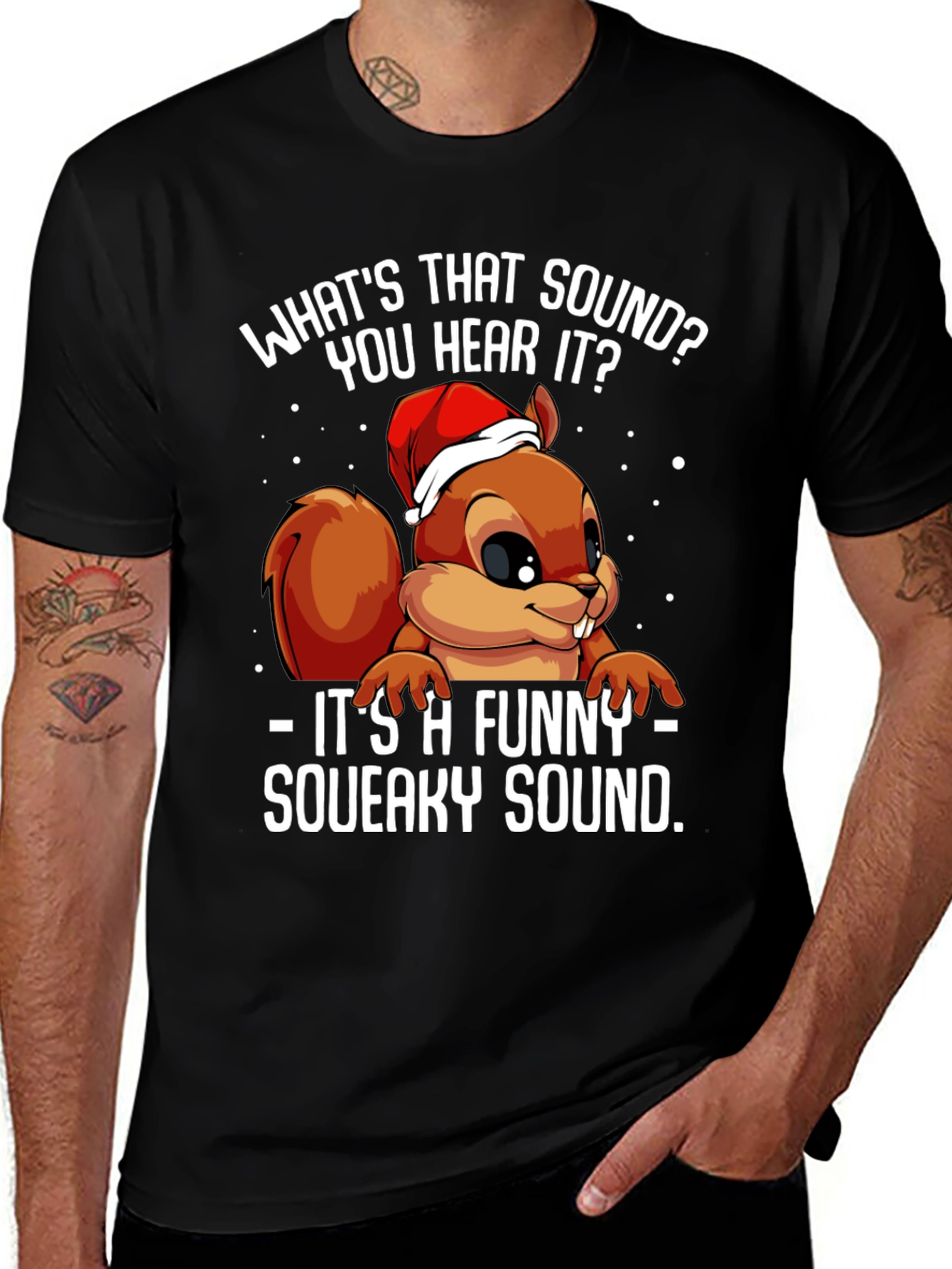Variant 3 of Funny Squirrel Squeaky Sound Christmas T-Shirt