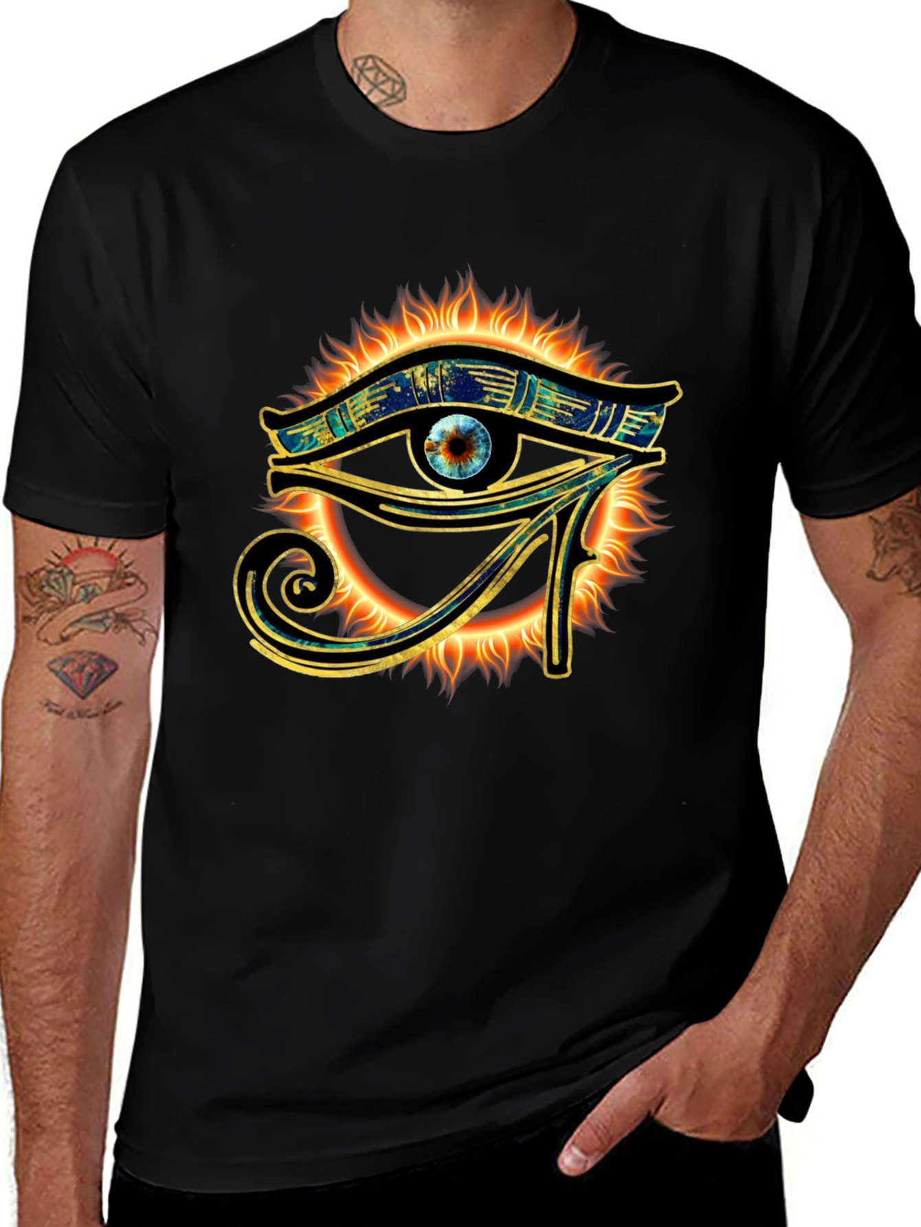 Eye of Horus Graphic Tee - Black